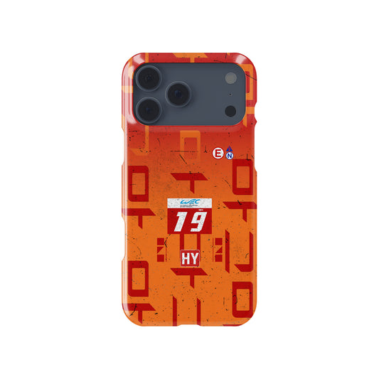 Genesis GMR-001 number 19 Le Mans Finisher iPhone case with race-worn dirt and track marks