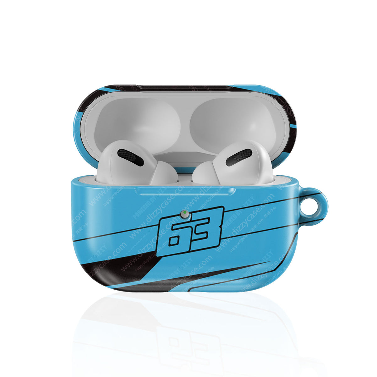 George Russell 2026 Blue Helmet AirPods Case