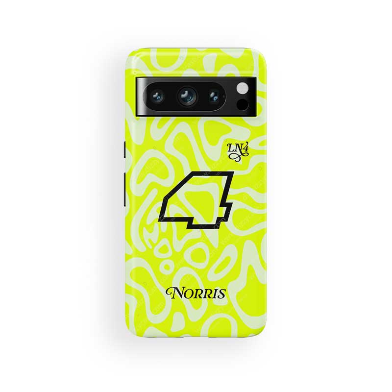 Lando Norris GRANDSTAND ’25 Phone Case – Fluoro Lime Edition for Google & More