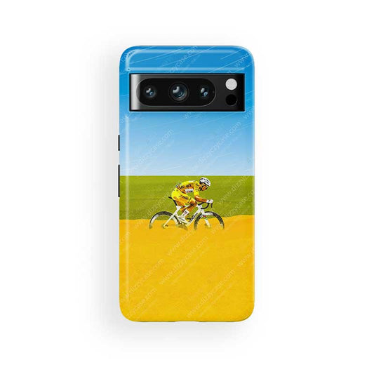 Coque de téléphone Tadej Pogacar 2024 Dual Triumph jaune et rose en jersey par DIZZY