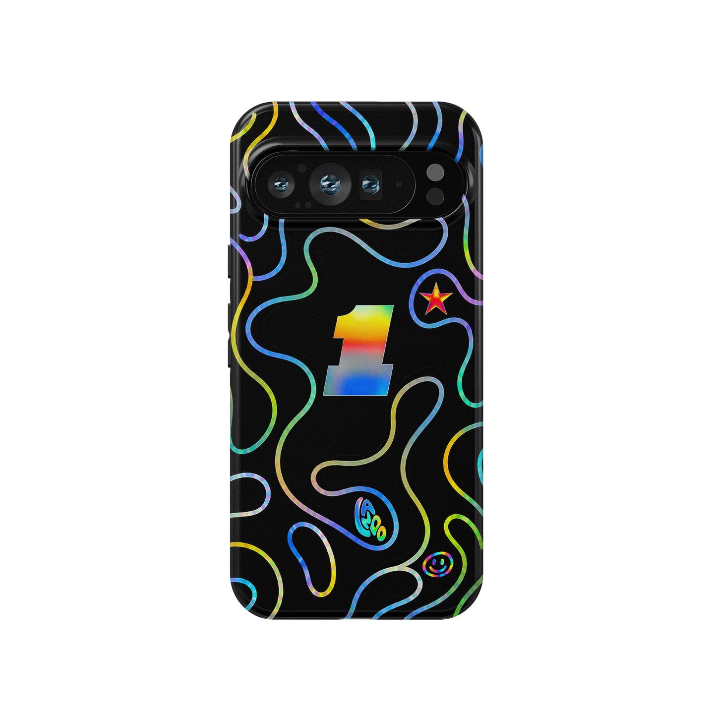 Holographic Neon Racing Lines Google Pixel Case