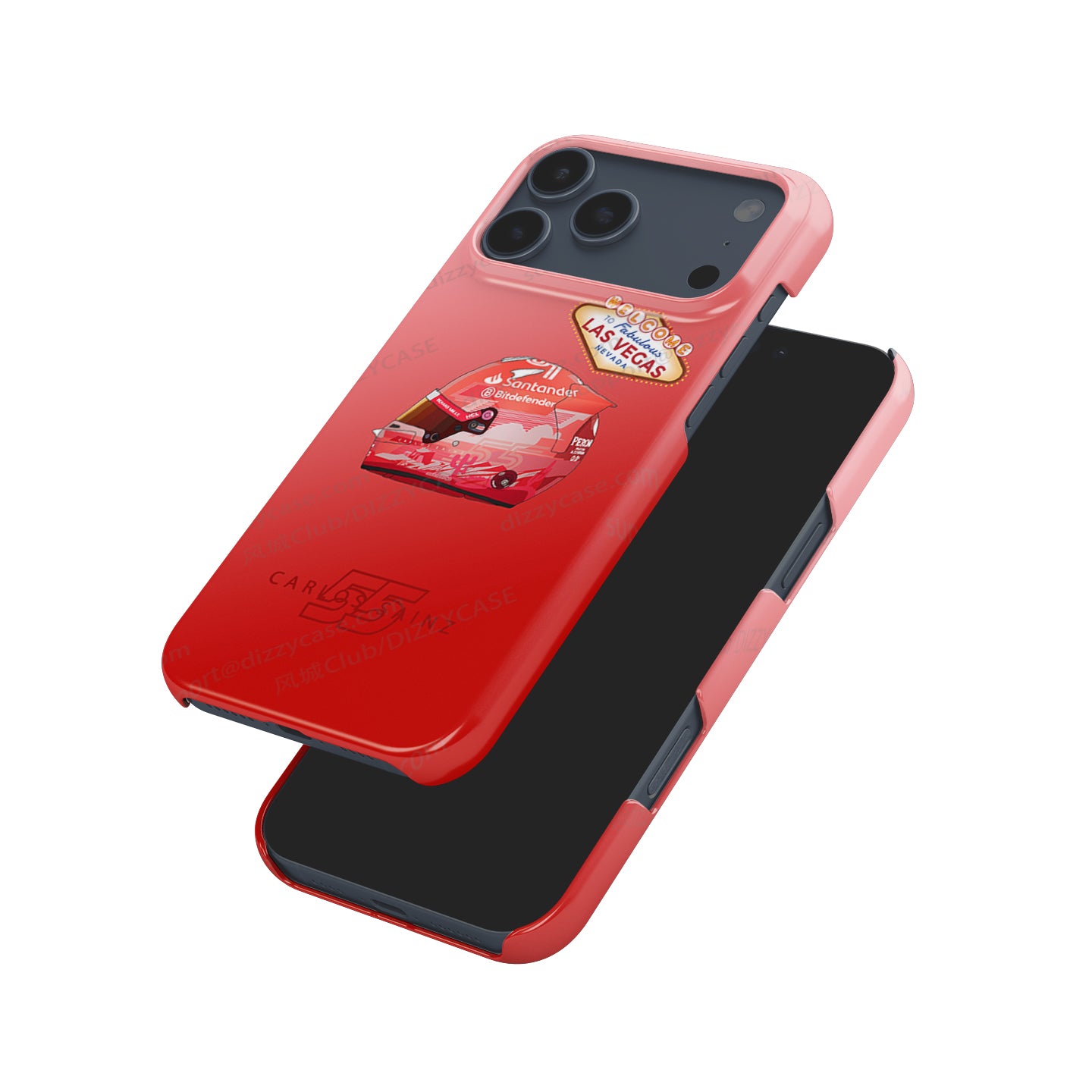 Carlos Sainz 2024 Las Vegas Grand Prix Helmet iPhone Case – F1 Fan Edition
