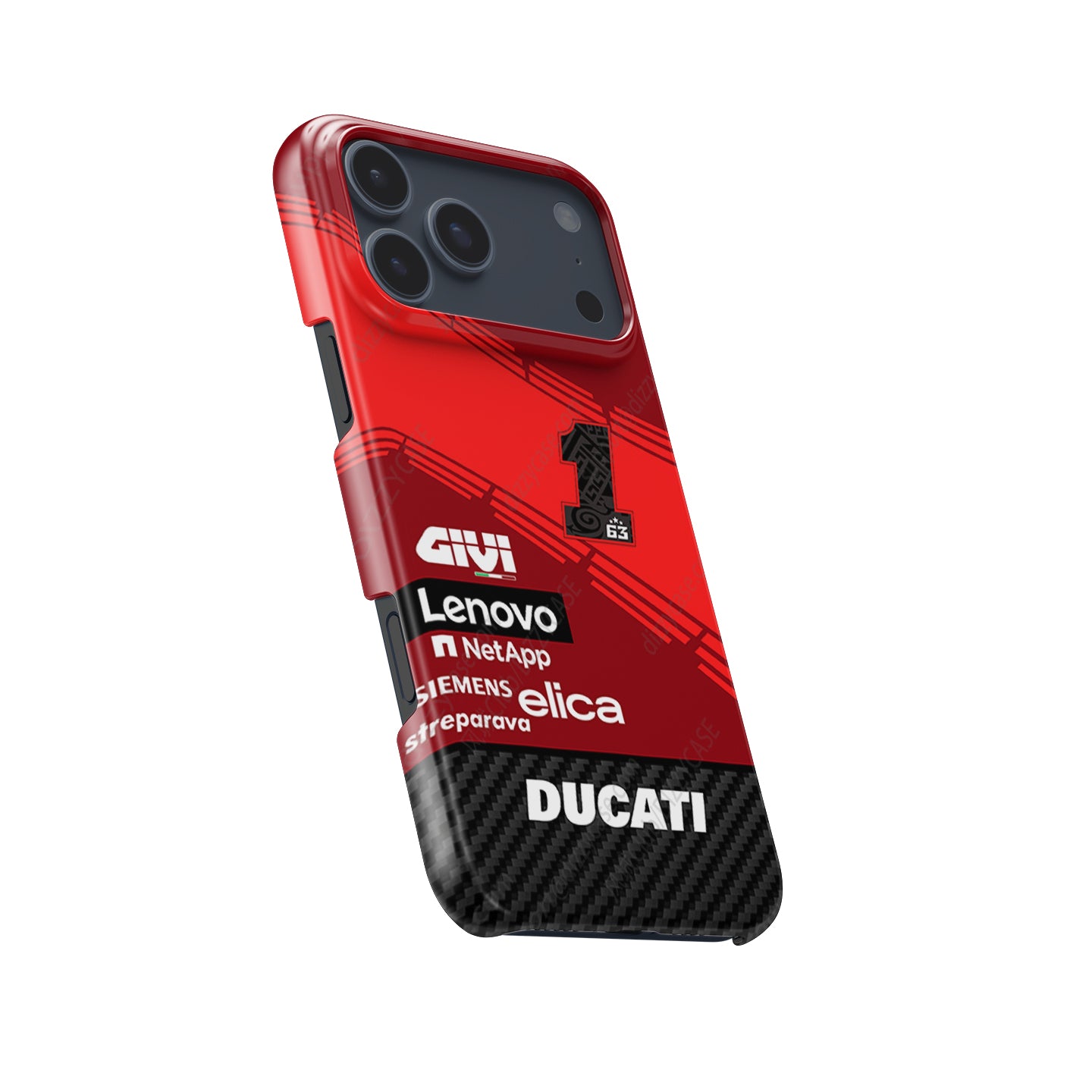 2024 Ducati Team Francesco Bagnaia #FB1 MotoGP Livery Phone Case by DIZZY