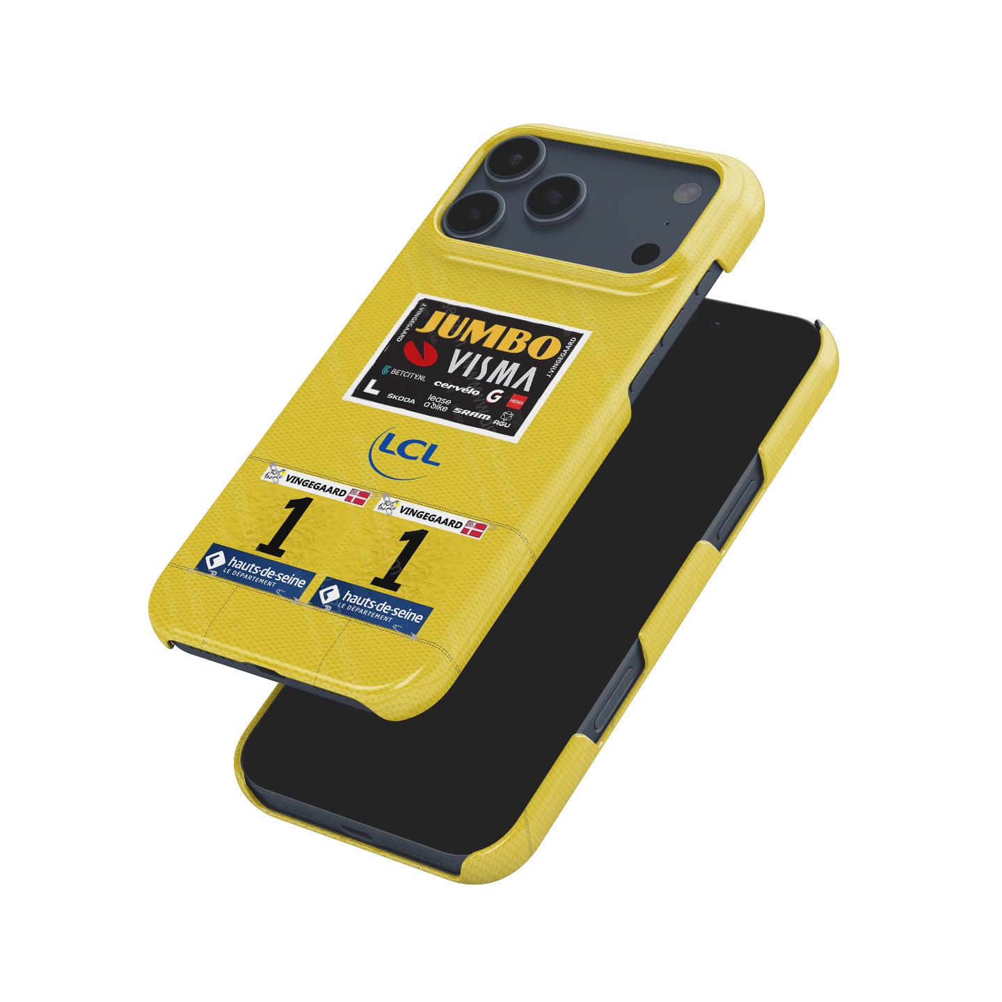 Jonas Vingegaard 2023 Tour de Francia Camiseta amarilla Funda para teléfono
