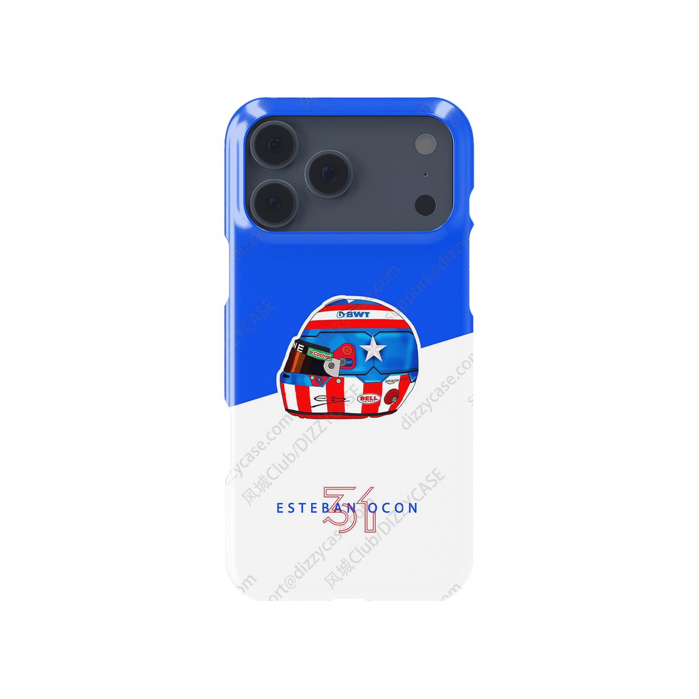 Esteban Ocon Captain America Helmet iPhone Case – Las Vegas 2024 Edition | DIZZY CASE