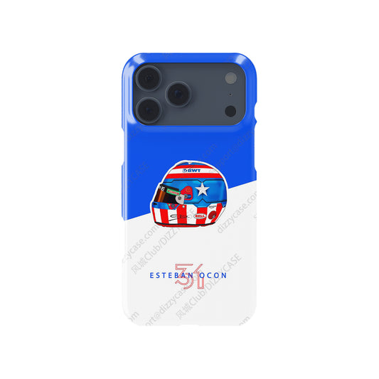 Esteban Ocon Captain America Helmet iPhone Case – Las Vegas 2024 Edition | DIZZY CASE