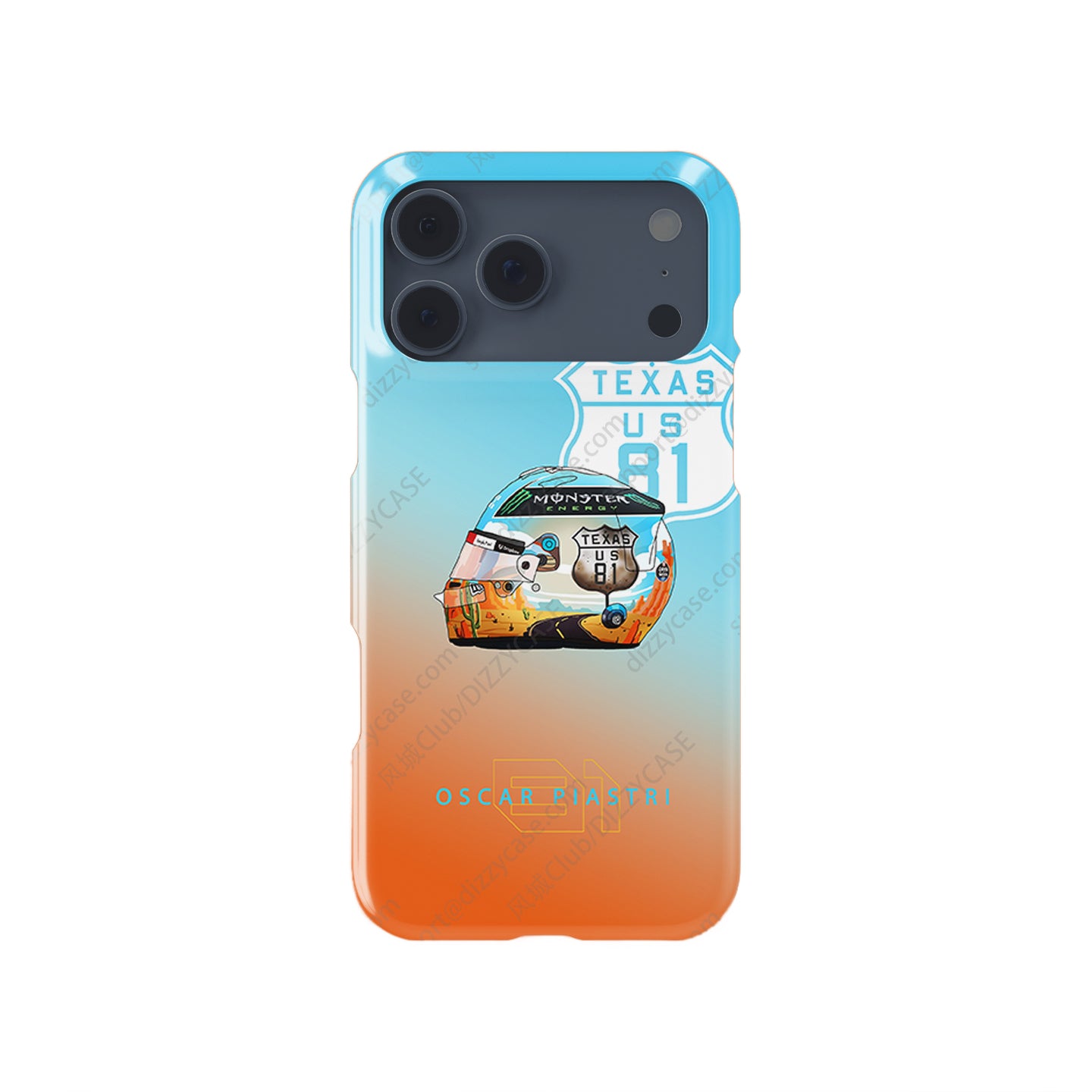 2024 Oscar Piastri USA Grand Prix Helmet iPhone Case - Austin Edition