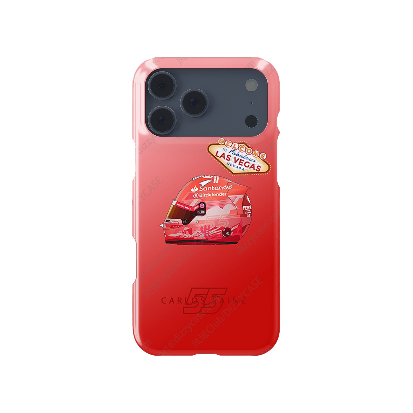 Carlos Sainz 2024 Las Vegas Grand Prix Helmet iPhone Case – F1 Fan Edition