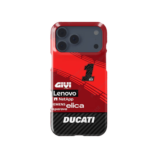 2024 Ducati Team Francesco Bagnaia #FB1 MotoGP Livery Phone Case by DIZZY