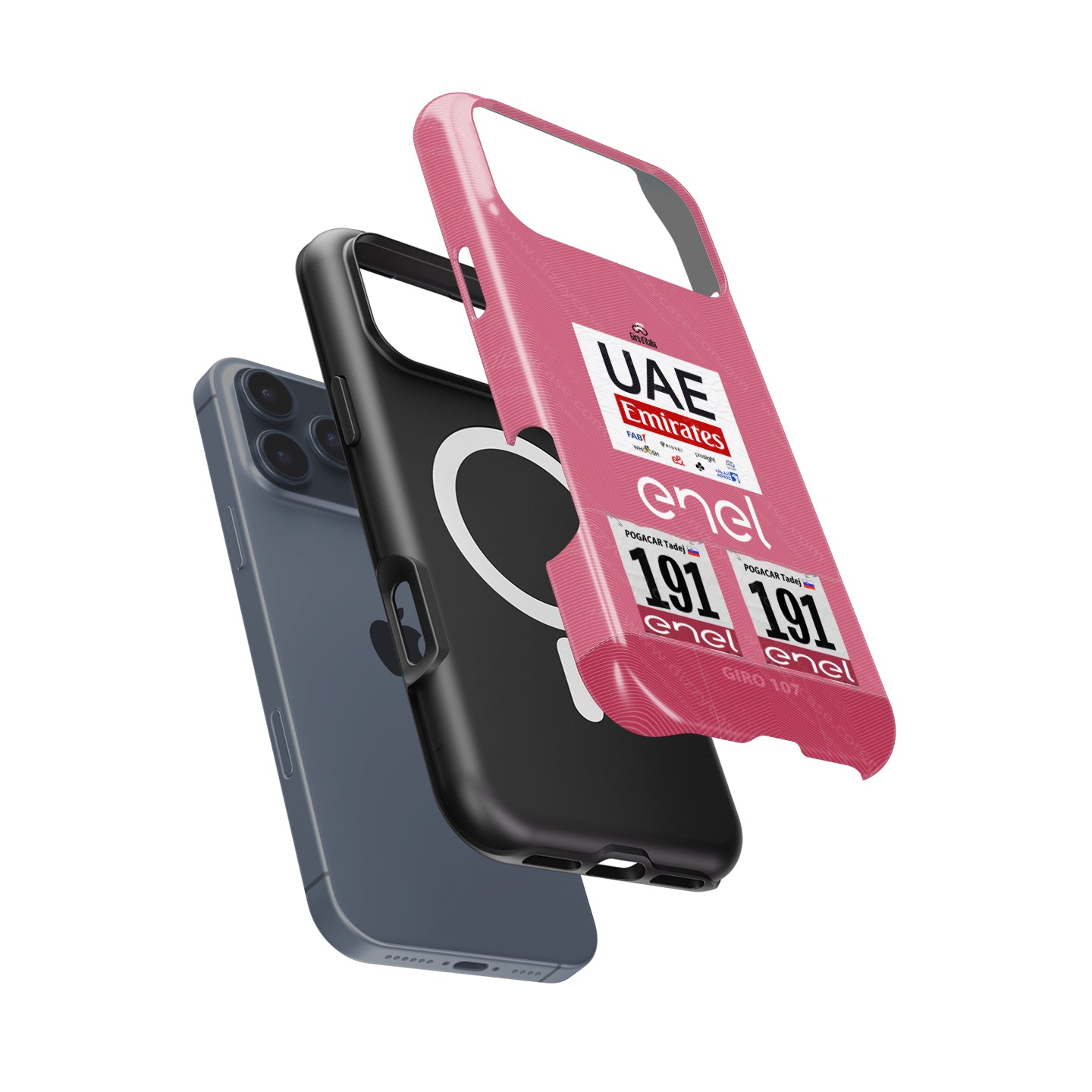 Tadej Pogacar 2024 Giro d'Italia Pink Jersey Phone Case by DIZZY