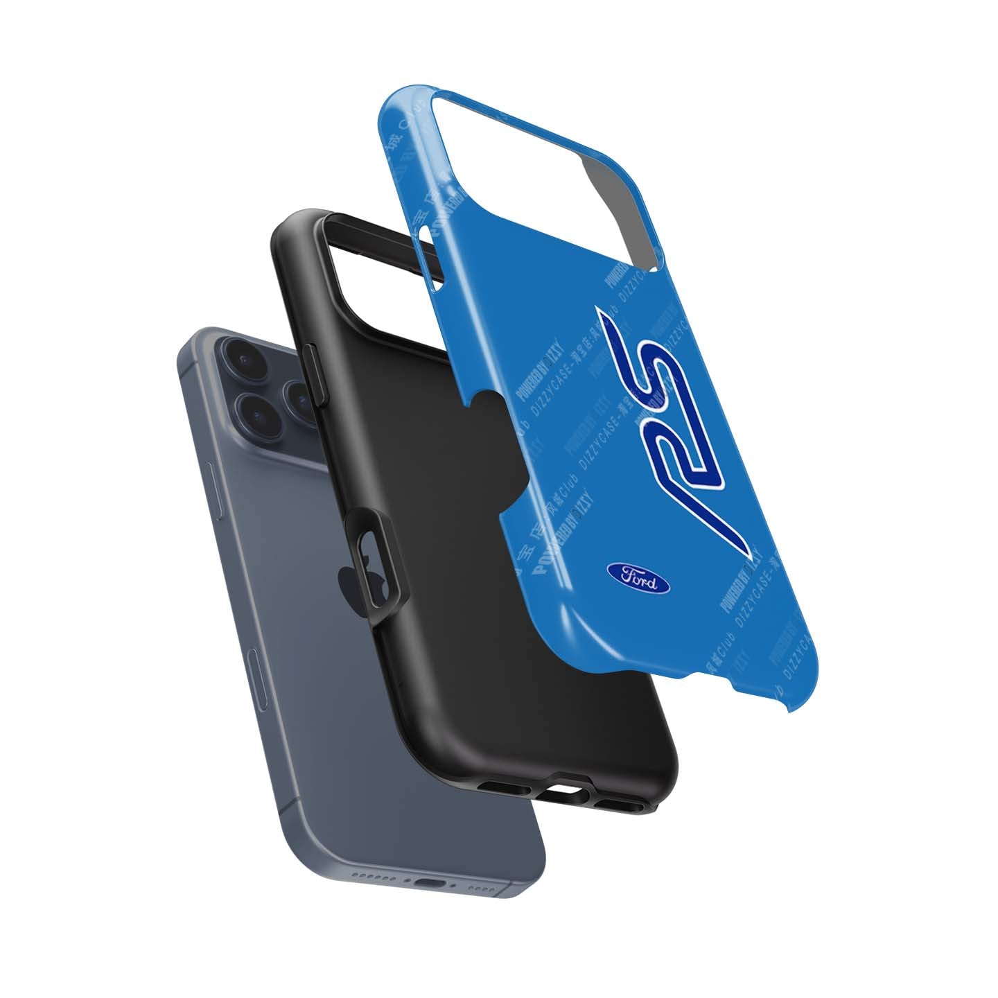 Unleash Racing Spirit with the Ford Focus RS Line Blue Livery Phone Case | DIZZY CASE