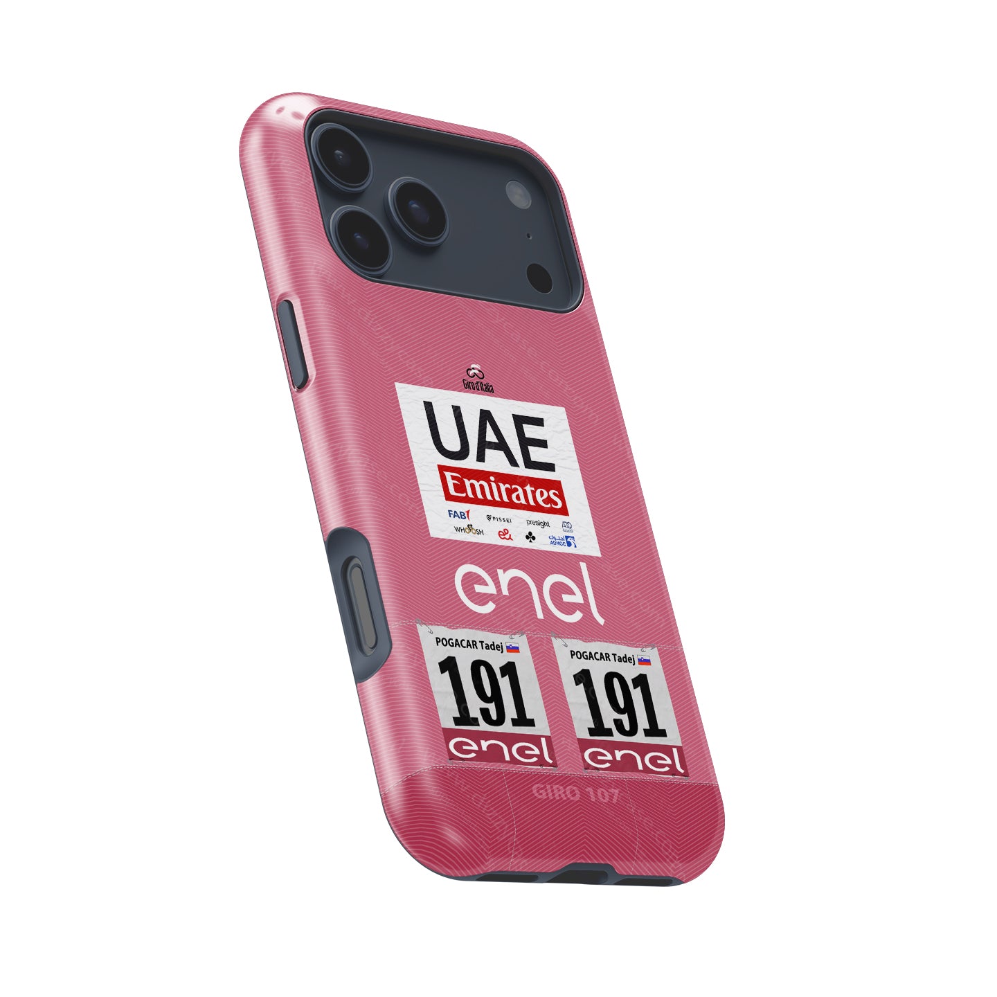Tadej Pogacar 2024 Giro d'Italia Pink Jersey Phone Case by DIZZY