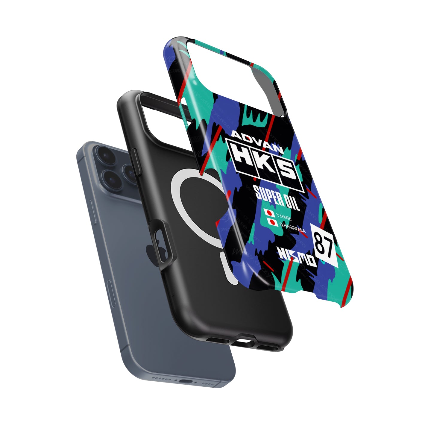 Nissan Skyline GT-R R32 HKS JTC Phone Case: Bold Racing Style