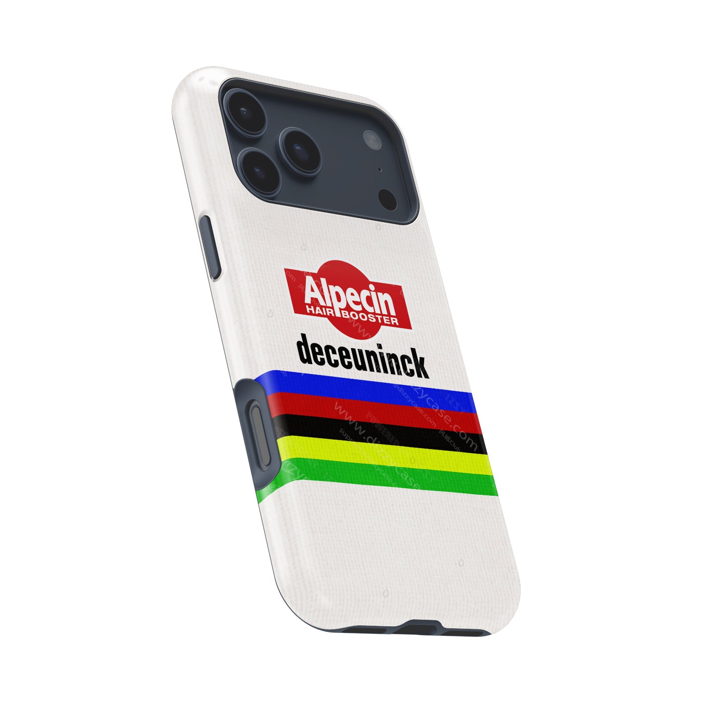 Mathieu van der Poel 2024 World Champion Rainbow Jersey Cycling Livery Phone Case by DIZZY | DIZZY CASE