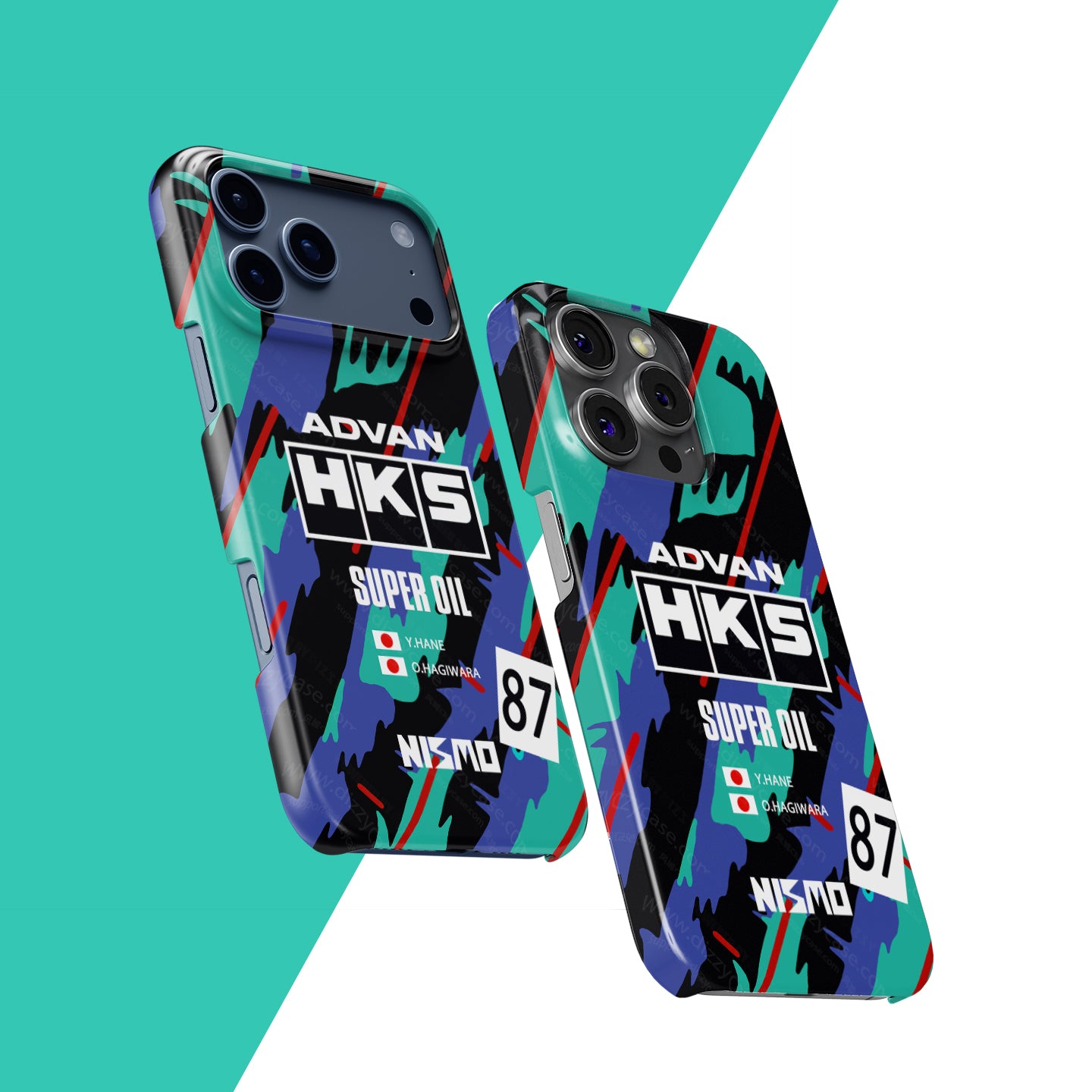 Nissan Skyline GT-R R32 HKS JTC Phone Case: Bold Racing Style