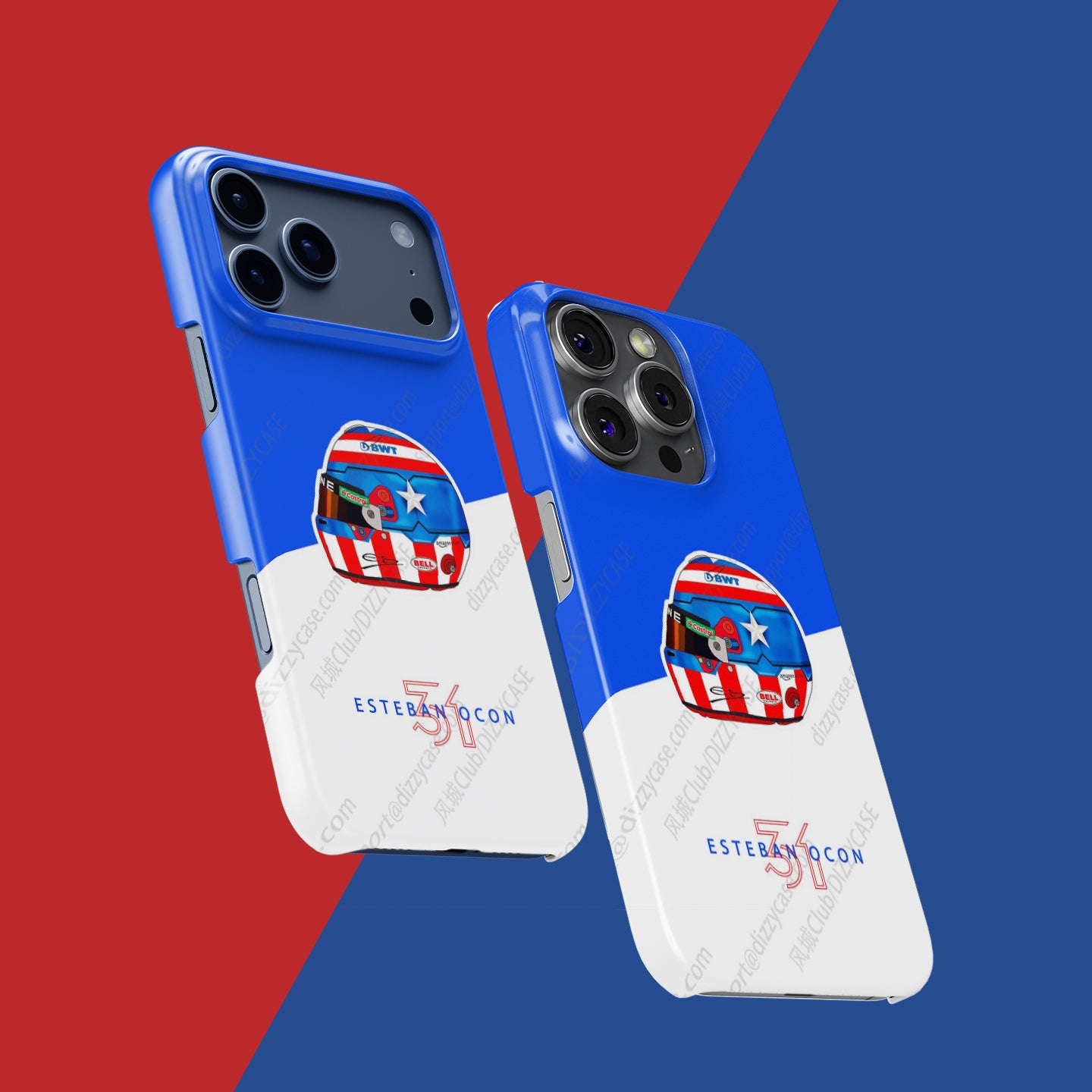 Esteban Ocon Captain America Helmet iPhone Case – Las Vegas 2024 Edition | DIZZY CASE