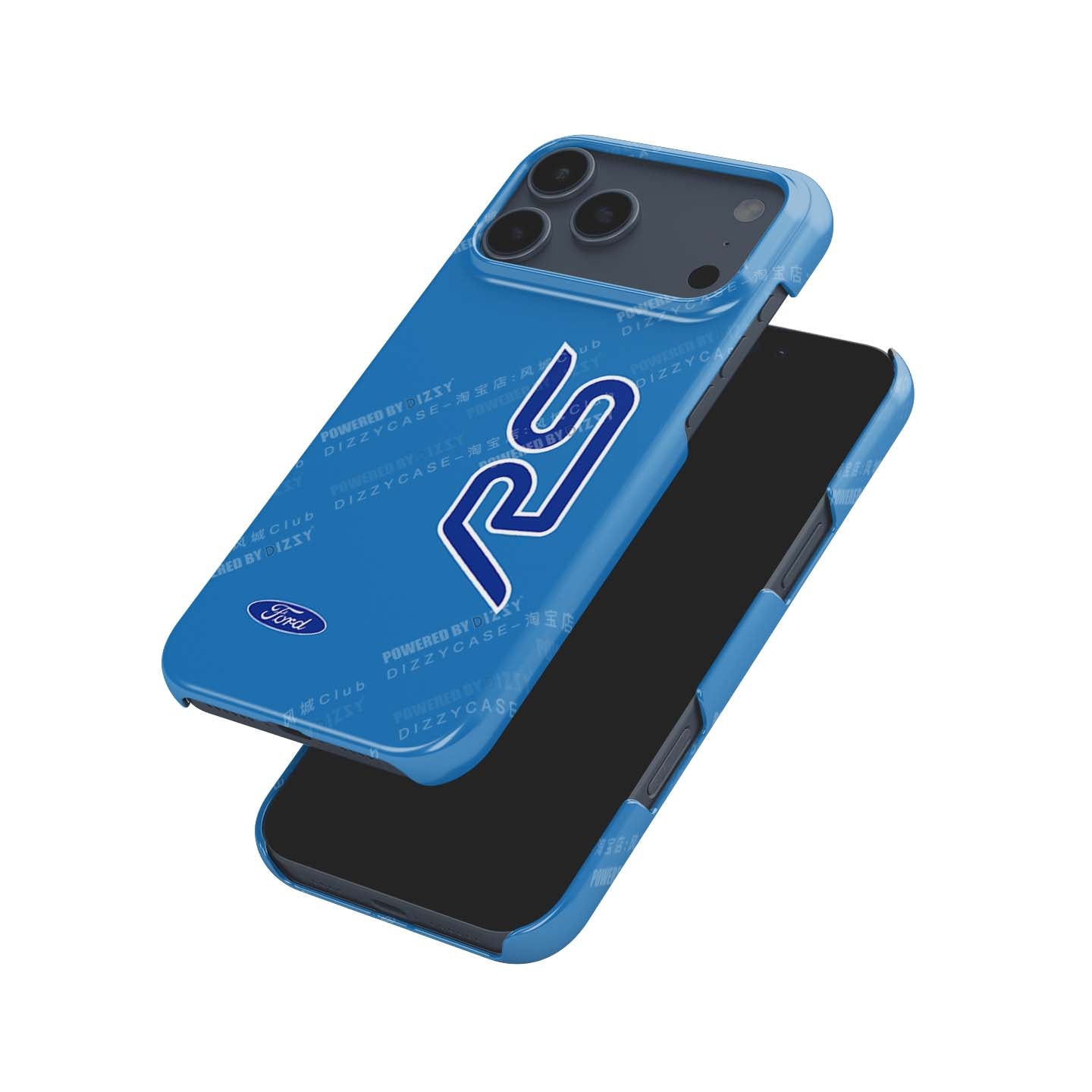 Unleash Racing Spirit with the Ford Focus RS Line Blue Livery Phone Case | DIZZY CASE