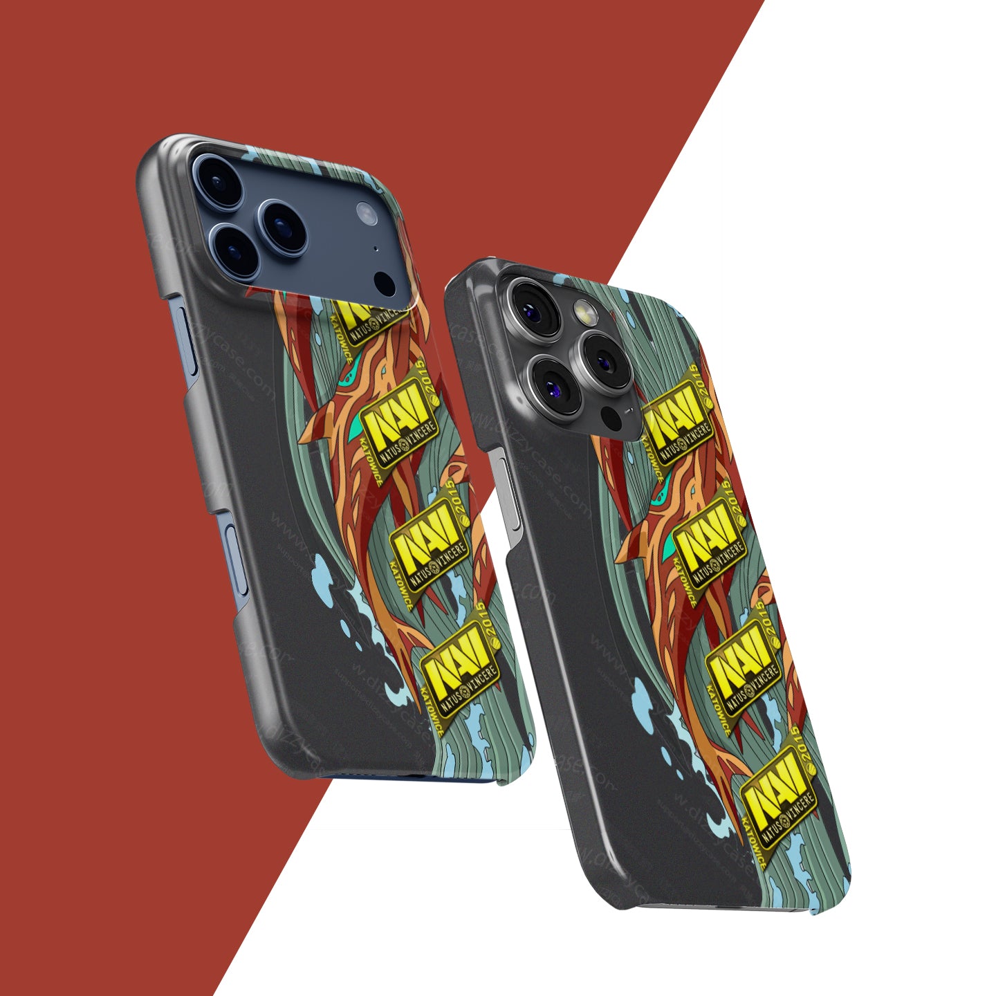 CS / CS2 Phone Case - AK-47 | Aquamarine Revenge with 4x Natus Vincere Katowice 2015 Stickers by DIZZY CASE | DIZZY CASE