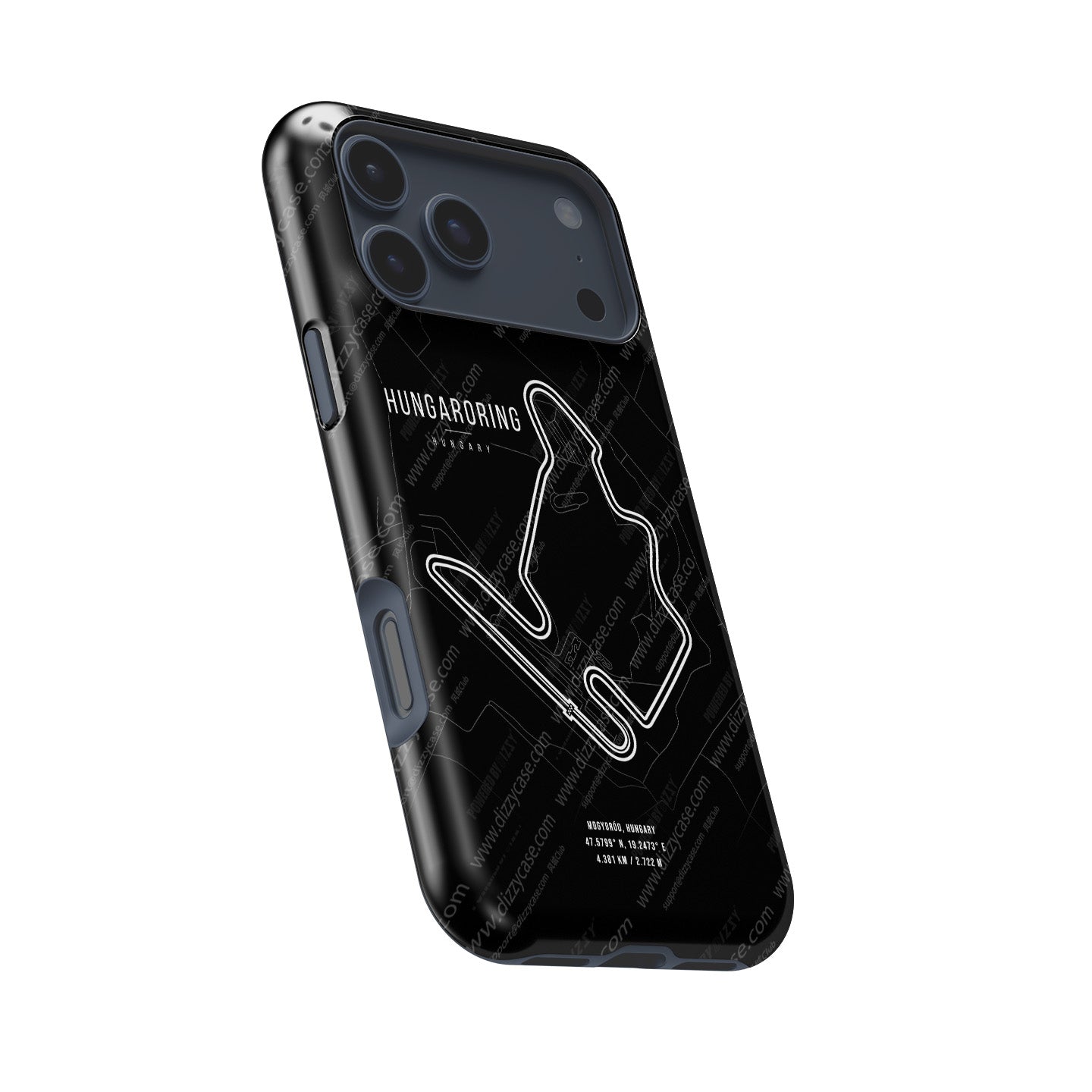 Hungaroring F1 Track Map Grand Prix - iPhone Case