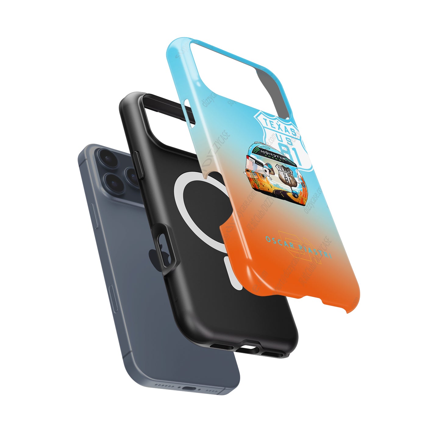 2024 Oscar Piastri USA Grand Prix Helmet iPhone Case - Austin Edition