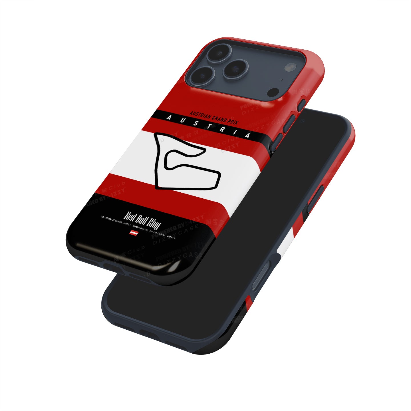 Austria GP iPhone Case – Red Bull Ring Track Map Design | DIZZY CASE