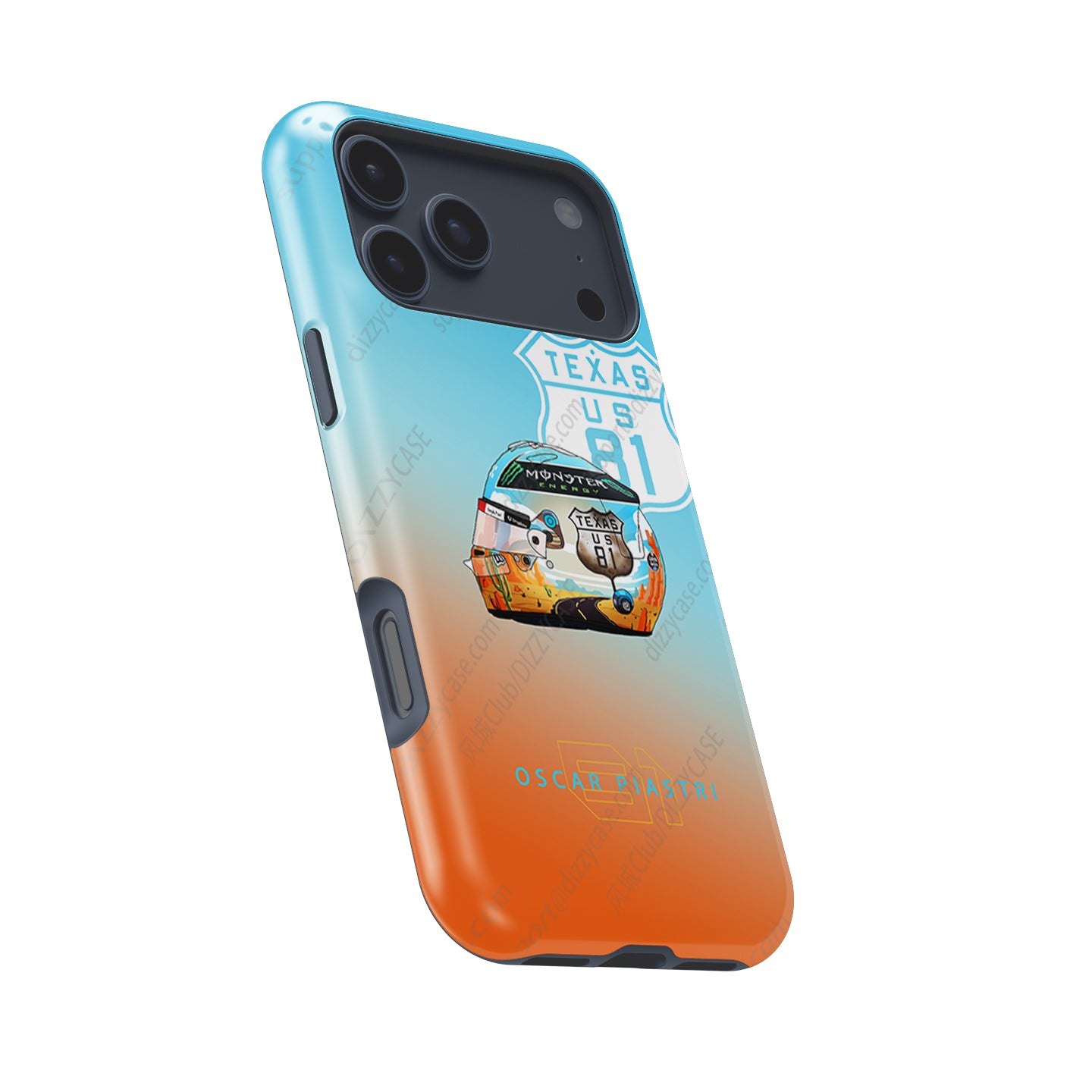 2024 Oscar Piastri USA Grand Prix Helmet iPhone Case - Austin Edition
