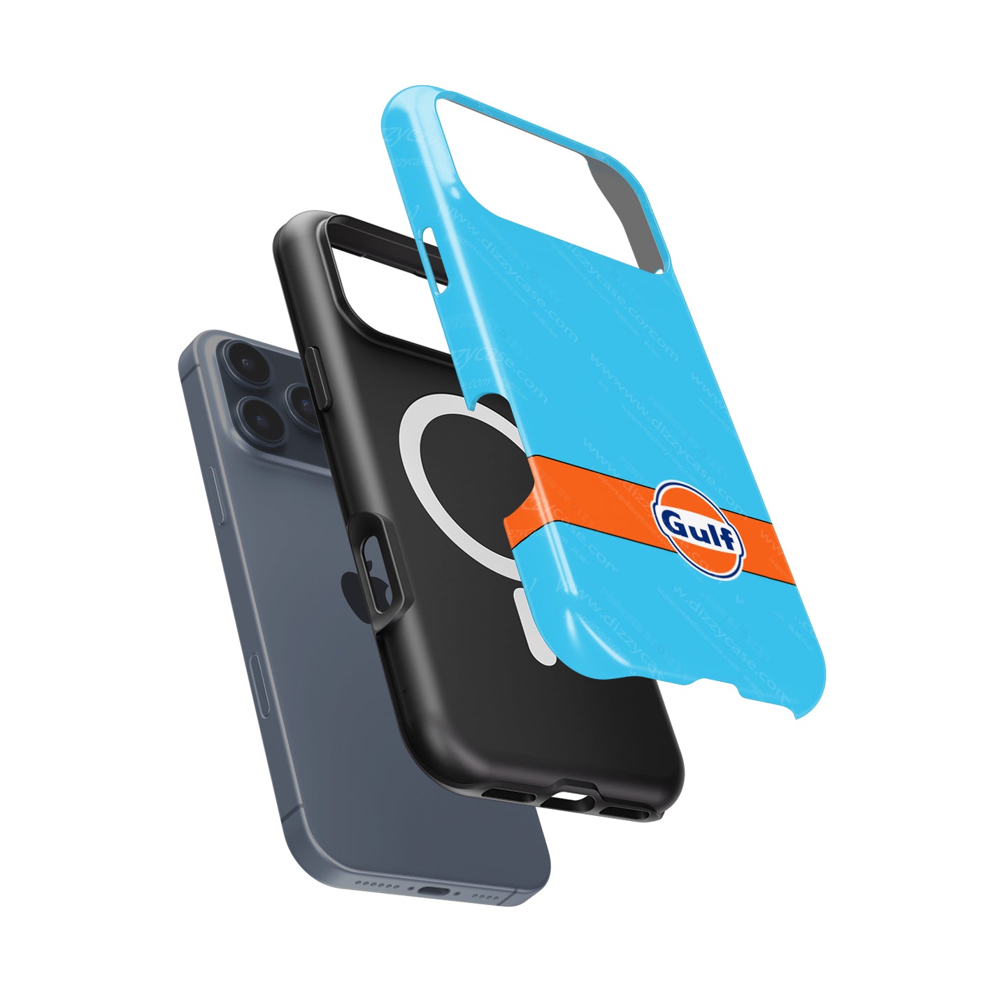 Gulf Livery iPhone Case – Iconic Racing Heritage for Apple | DIZZY CASE