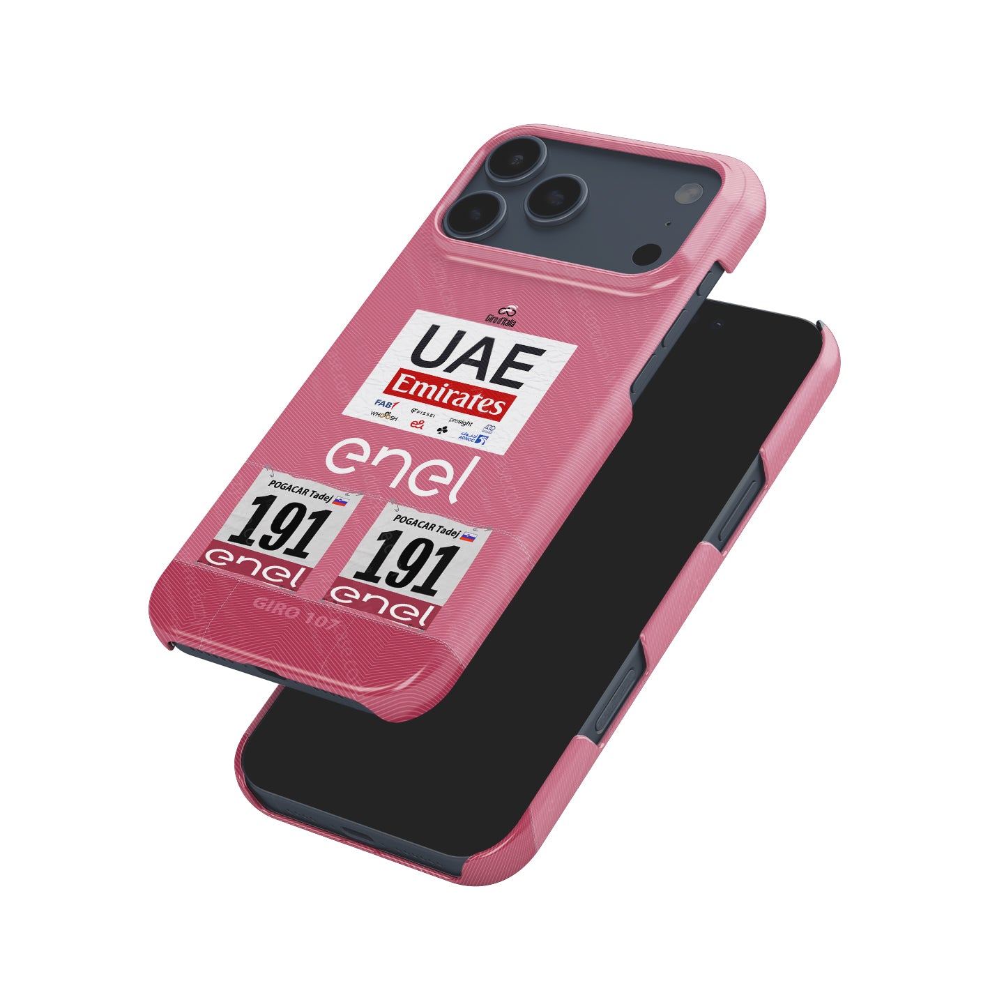 Tadej Pogacar 2024 Giro d'Italia Pink Jersey Phone Case by DIZZY