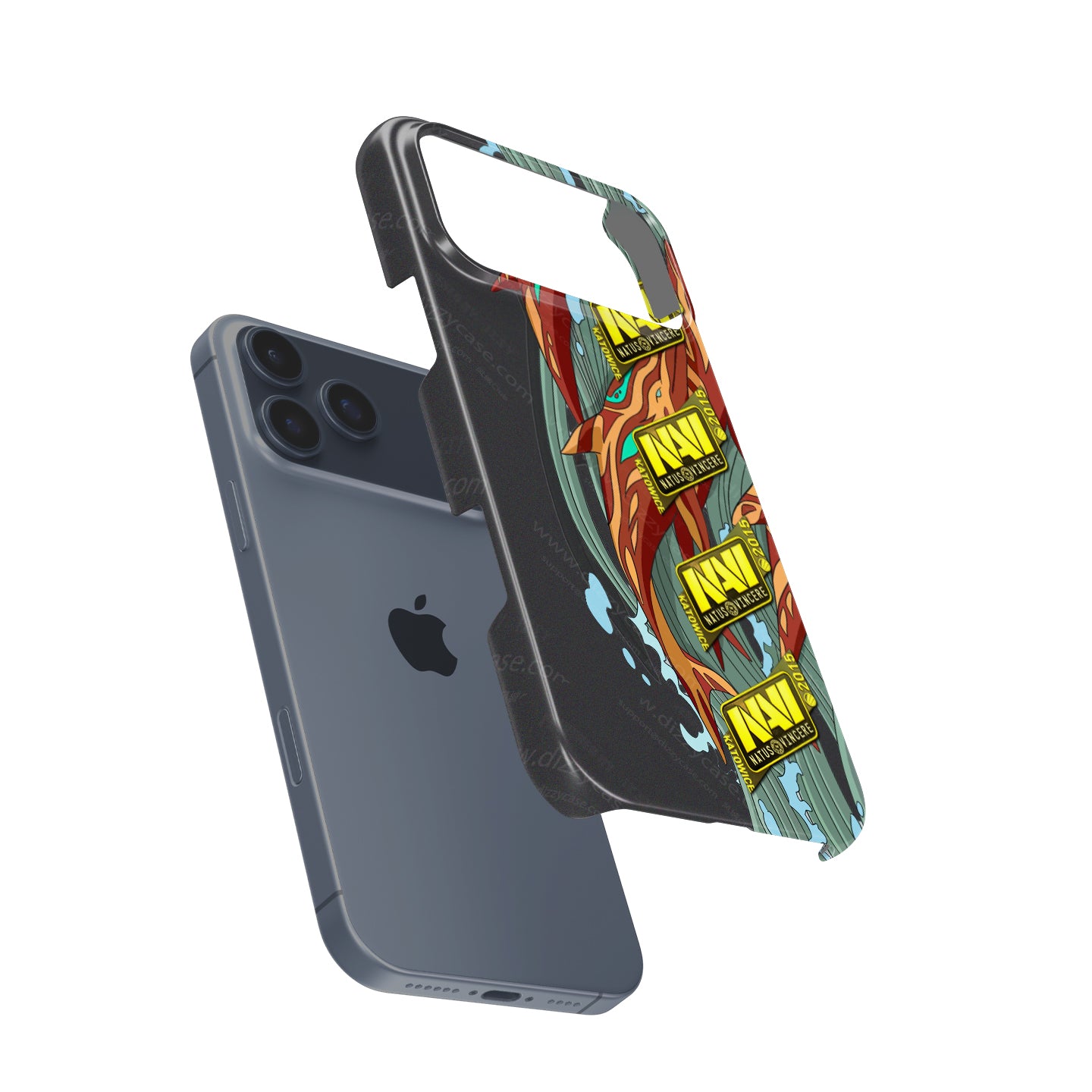 CS / CS2 Phone Case - AK-47 | Aquamarine Revenge with 4x Natus Vincere Katowice 2015 Stickers by DIZZY CASE | DIZZY CASE