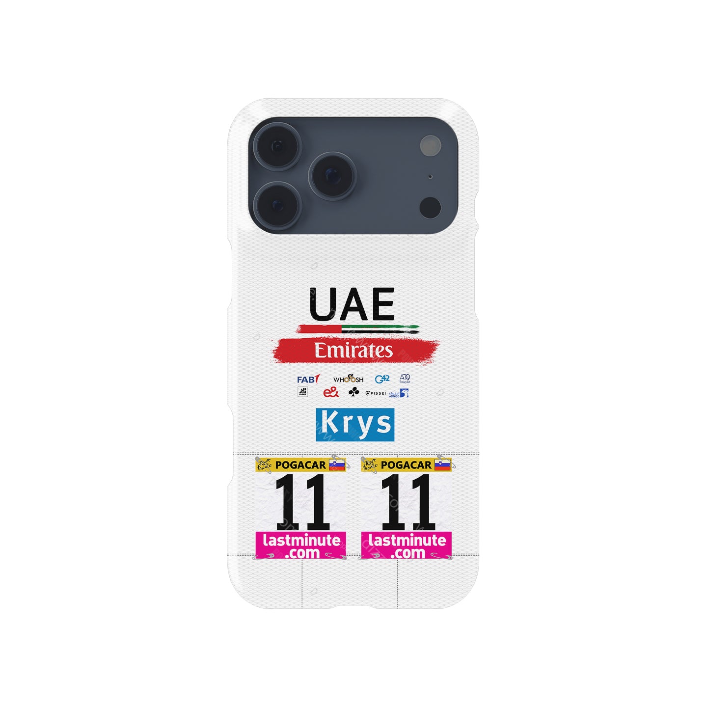 Tadej Pogačar 2023 White Jersey Phone Case: Cycling Style & Protection | DIZZY CASE