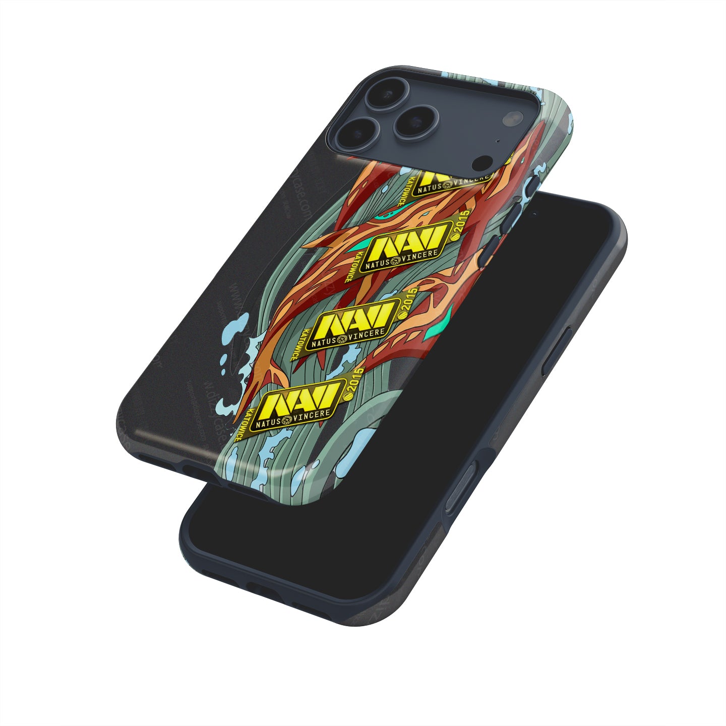 CS / CS2 Phone Case - AK-47 | Aquamarine Revenge with 4x Natus Vincere Katowice 2015 Stickers by DIZZY CASE | DIZZY CASE