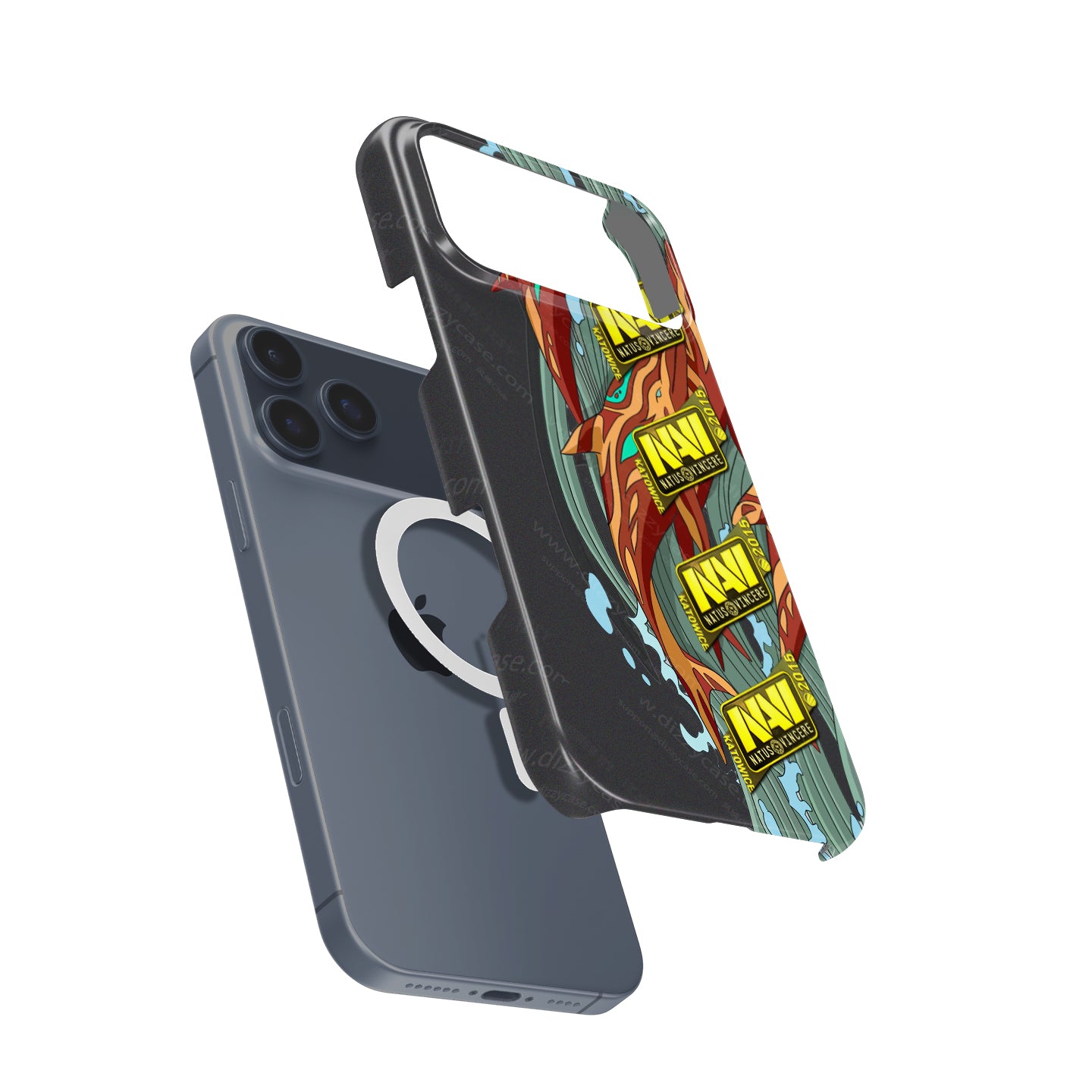 CS / CS2 Phone Case - AK-47 | Aquamarine Revenge with 4x Natus Vincere Katowice 2015 Stickers by DIZZY CASE | DIZZY CASE