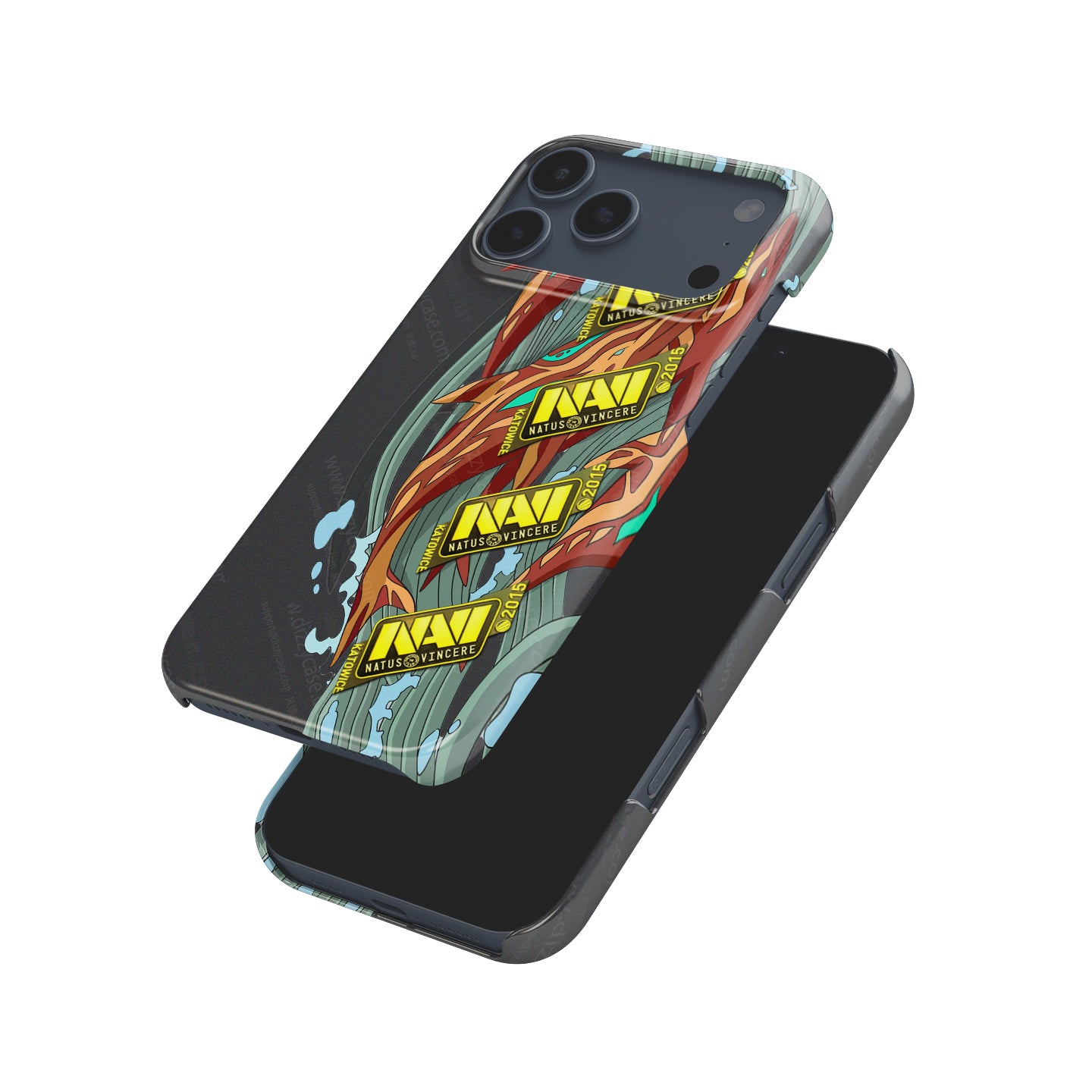 CS / CS2 Phone Case - AK-47 | Aquamarine Revenge with 4x Natus Vincere Katowice 2015 Stickers by DIZZY CASE | DIZZY CASE