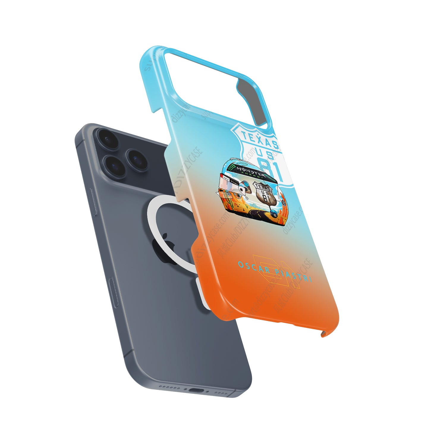 2024 Oscar Piastri USA Grand Prix Helmet iPhone Case - Austin Edition