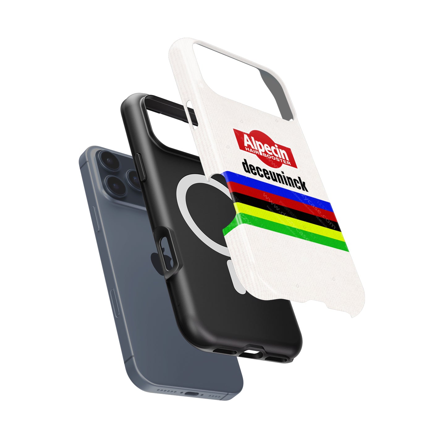Mathieu van der Poel 2024 World Champion Rainbow Jersey Cycling Livery Phone Case by DIZZY | DIZZY CASE