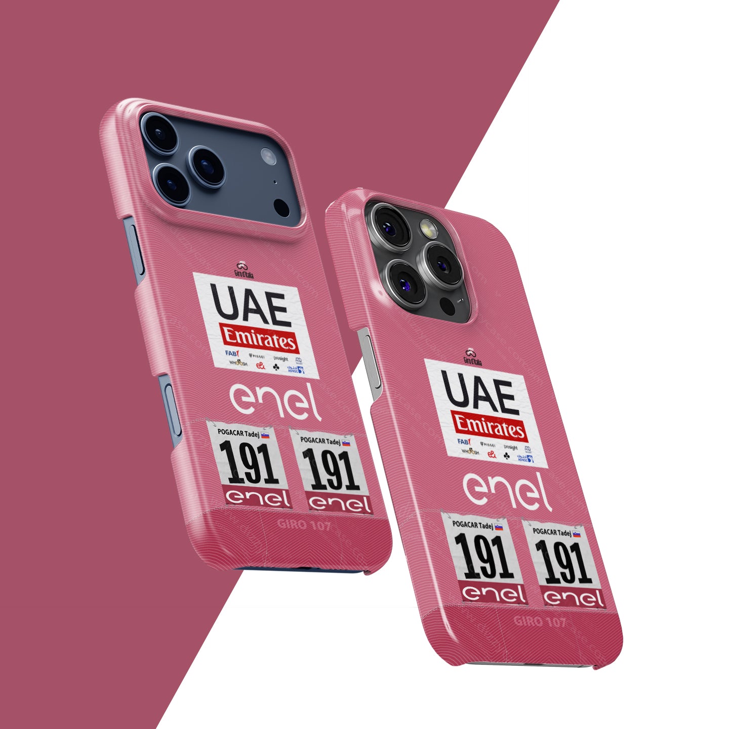 Tadej Pogacar 2024 Giro d'Italia Pink Jersey Phone Case by DIZZY