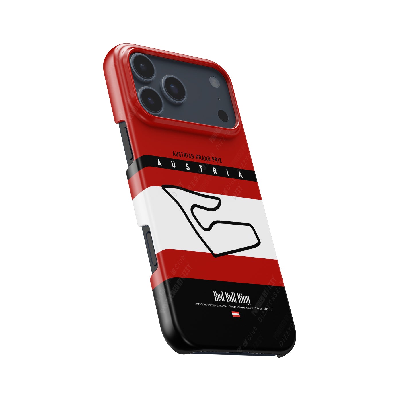 Austria GP iPhone Case – Red Bull Ring Track Map Design | DIZZY CASE
