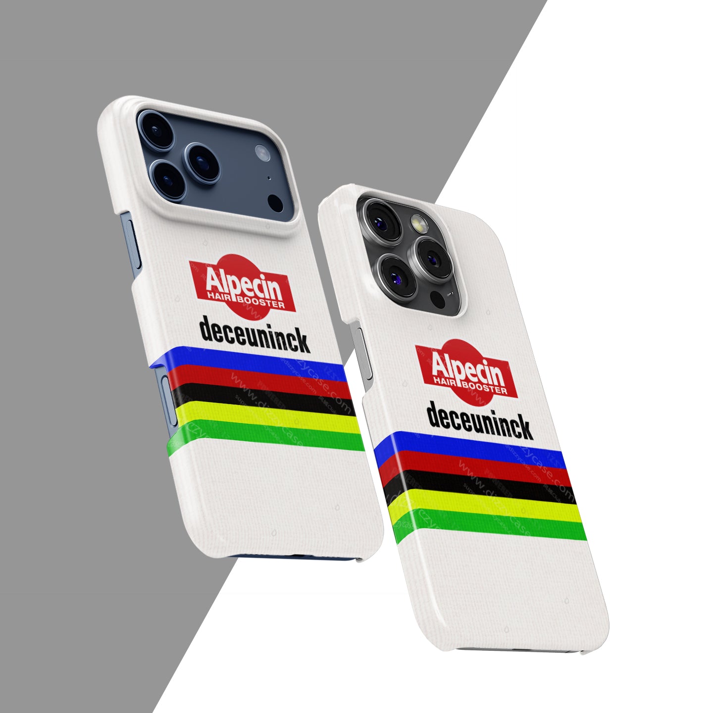 Mathieu van der Poel 2024 World Champion Rainbow Jersey Cycling Livery Phone Case by DIZZY | DIZZY CASE