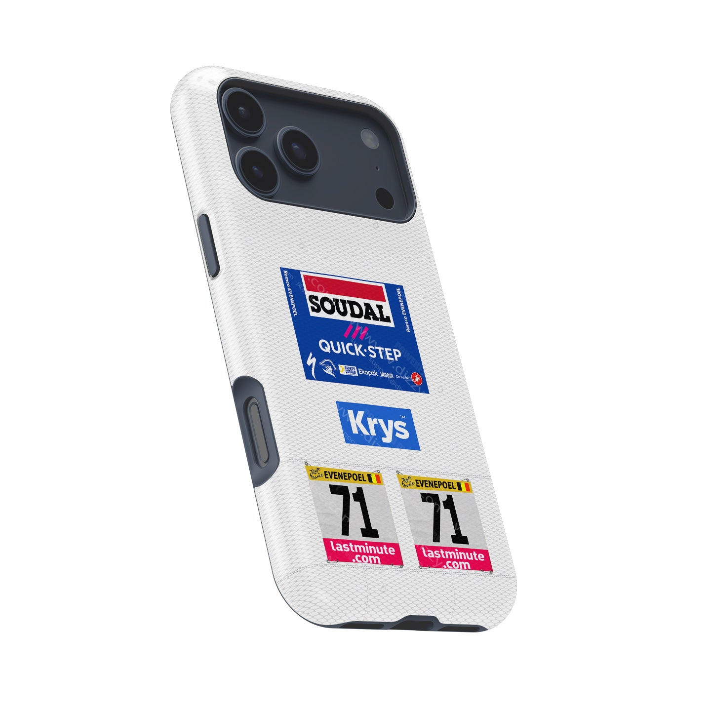 Remco Evenepoel White Jersey Best Young Rider Phone Case by DIZZY