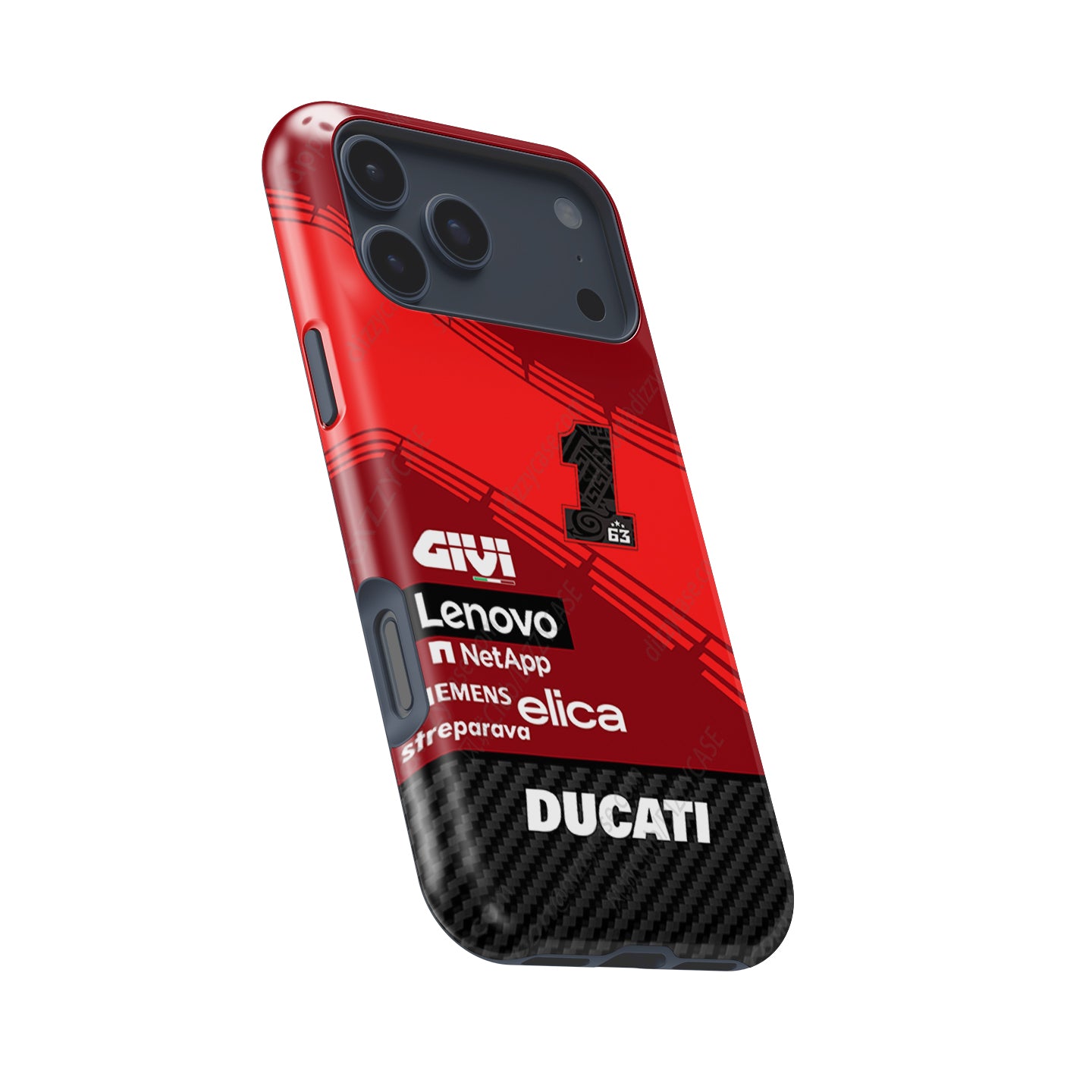 2024 Ducati Team Francesco Bagnaia #FB1 MotoGP Livery Phone Case by DIZZY