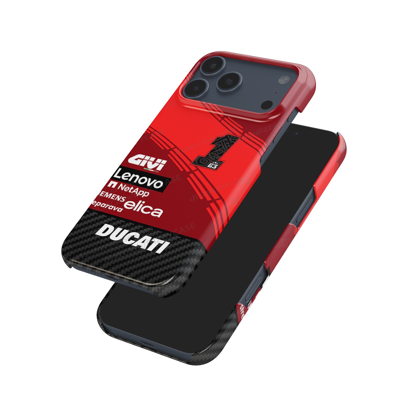 2024 Ducati Team Francesco Bagnaia #FB1 MotoGP Livery Phone Case by DIZZY