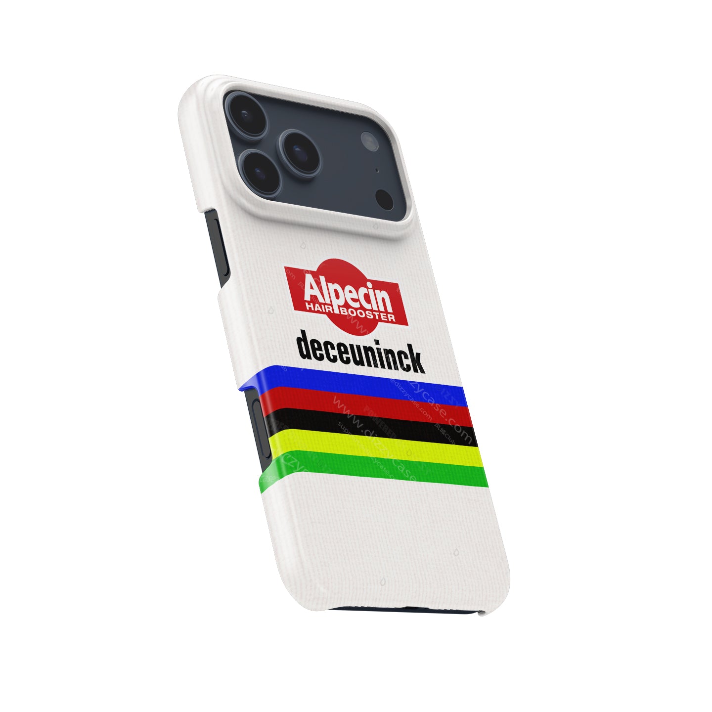 Mathieu van der Poel 2024 World Champion Rainbow Jersey Cycling Livery Phone Case by DIZZY | DIZZY CASE