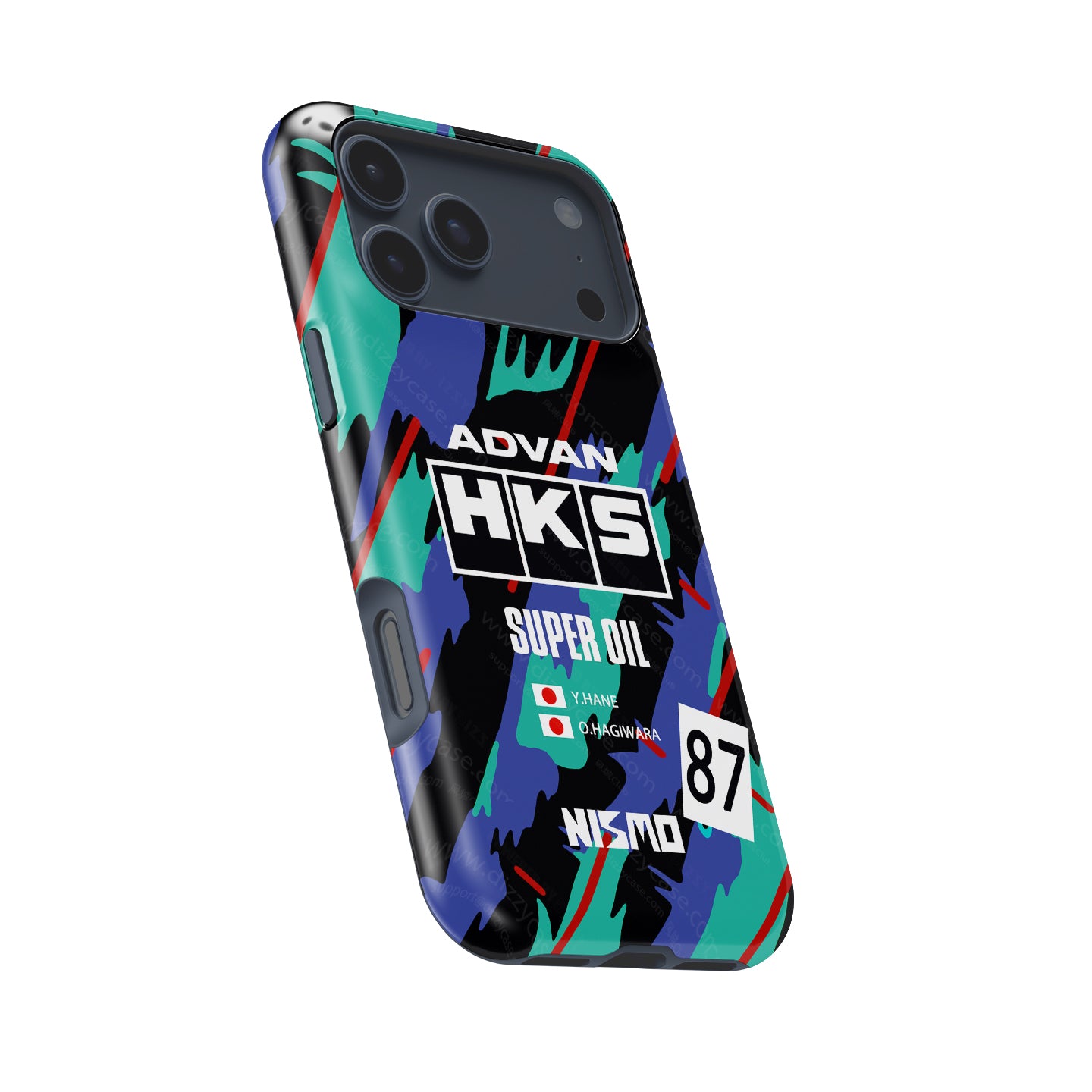 Nissan Skyline GT-R R32 HKS JTC Phone Case: Bold Racing Style