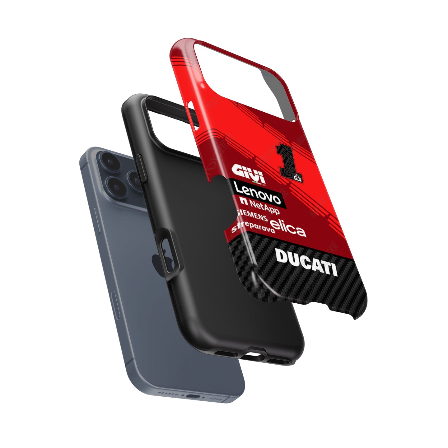 2024 Ducati Team Francesco Bagnaia #FB1 MotoGP Livery Phone Case by DIZZY
