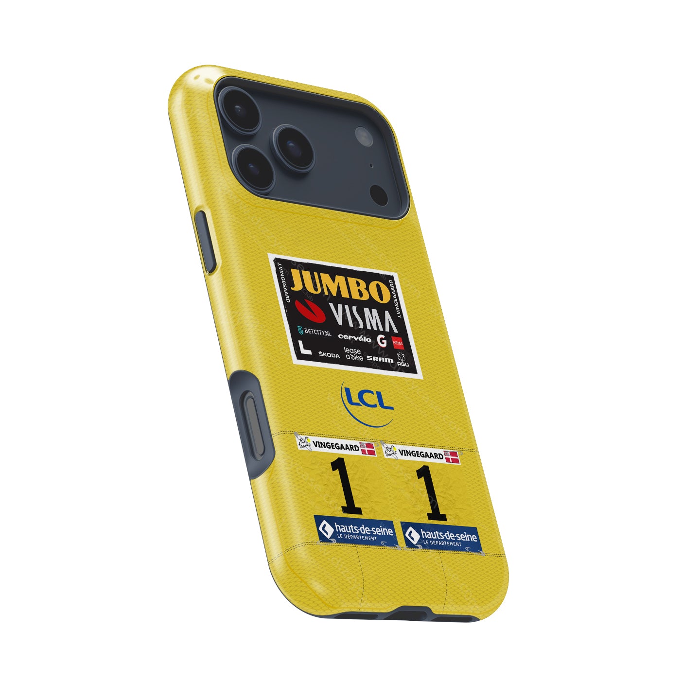 Jonas Vingegaard 2023 Tour de Francia Camiseta amarilla Funda para teléfono