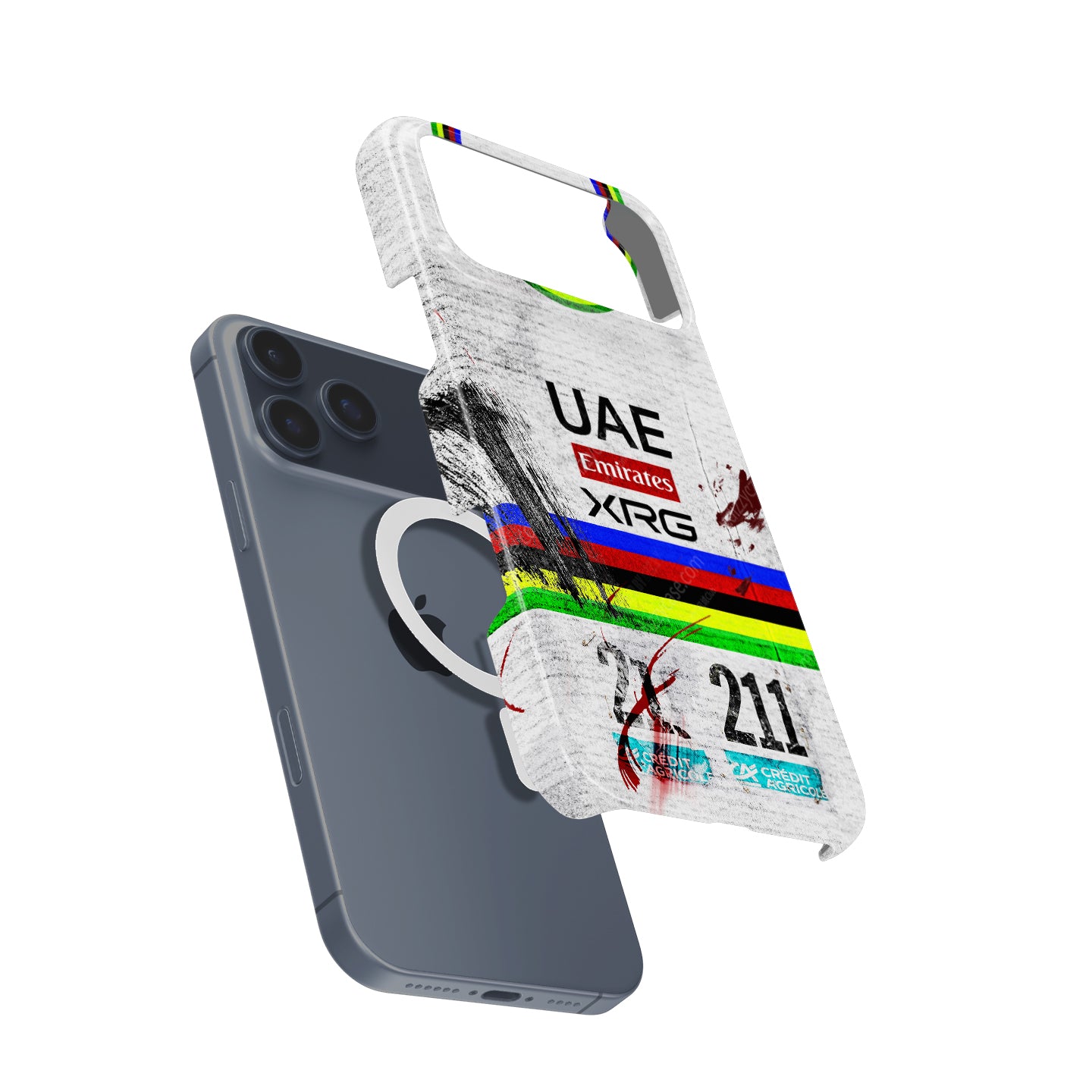 Funda para teléfono Tadej Pogacar 2024 Dual Triumph en jersey amarillo y rosa de DIZZY