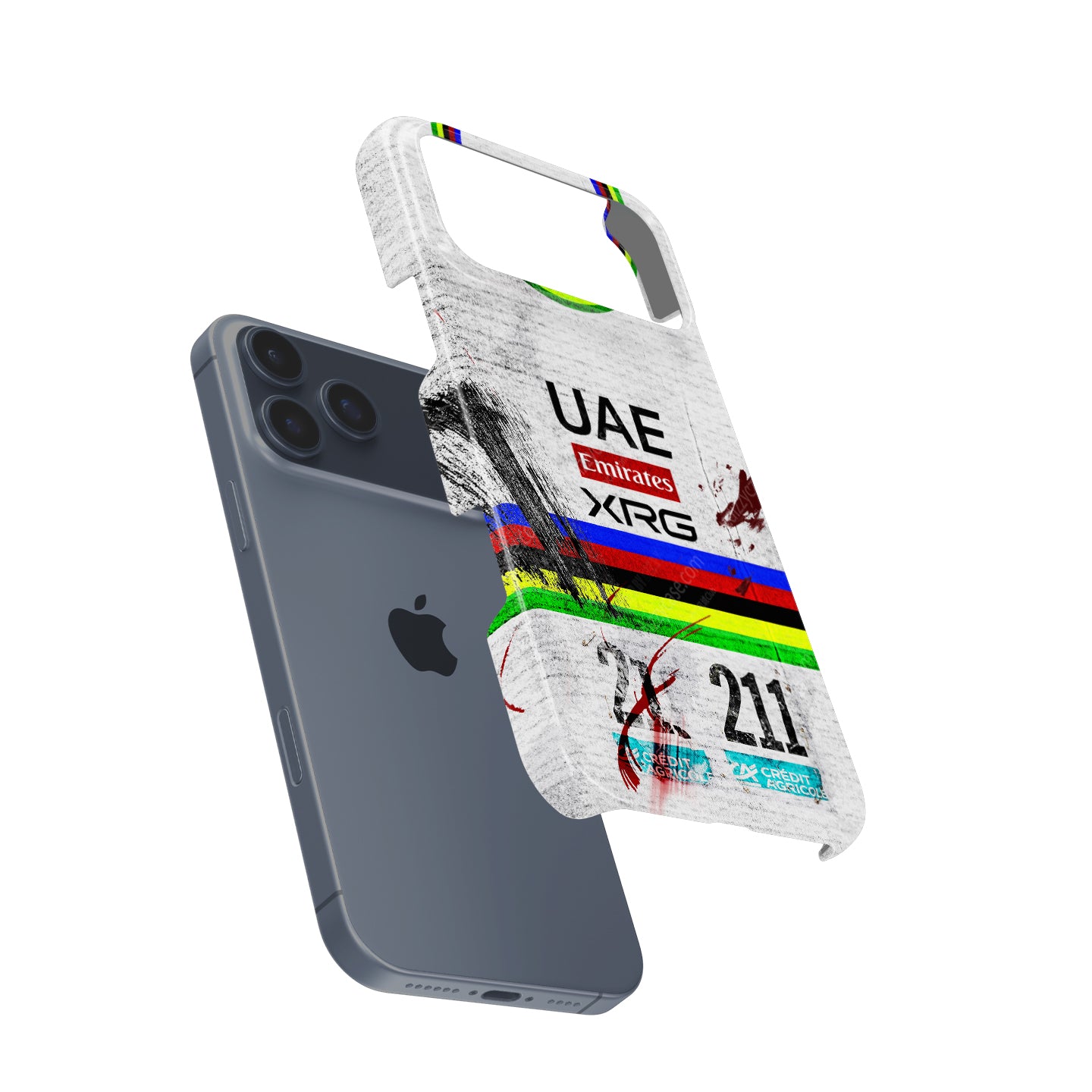 Funda para teléfono Tadej Pogacar 2024 Dual Triumph en jersey amarillo y rosa de DIZZY