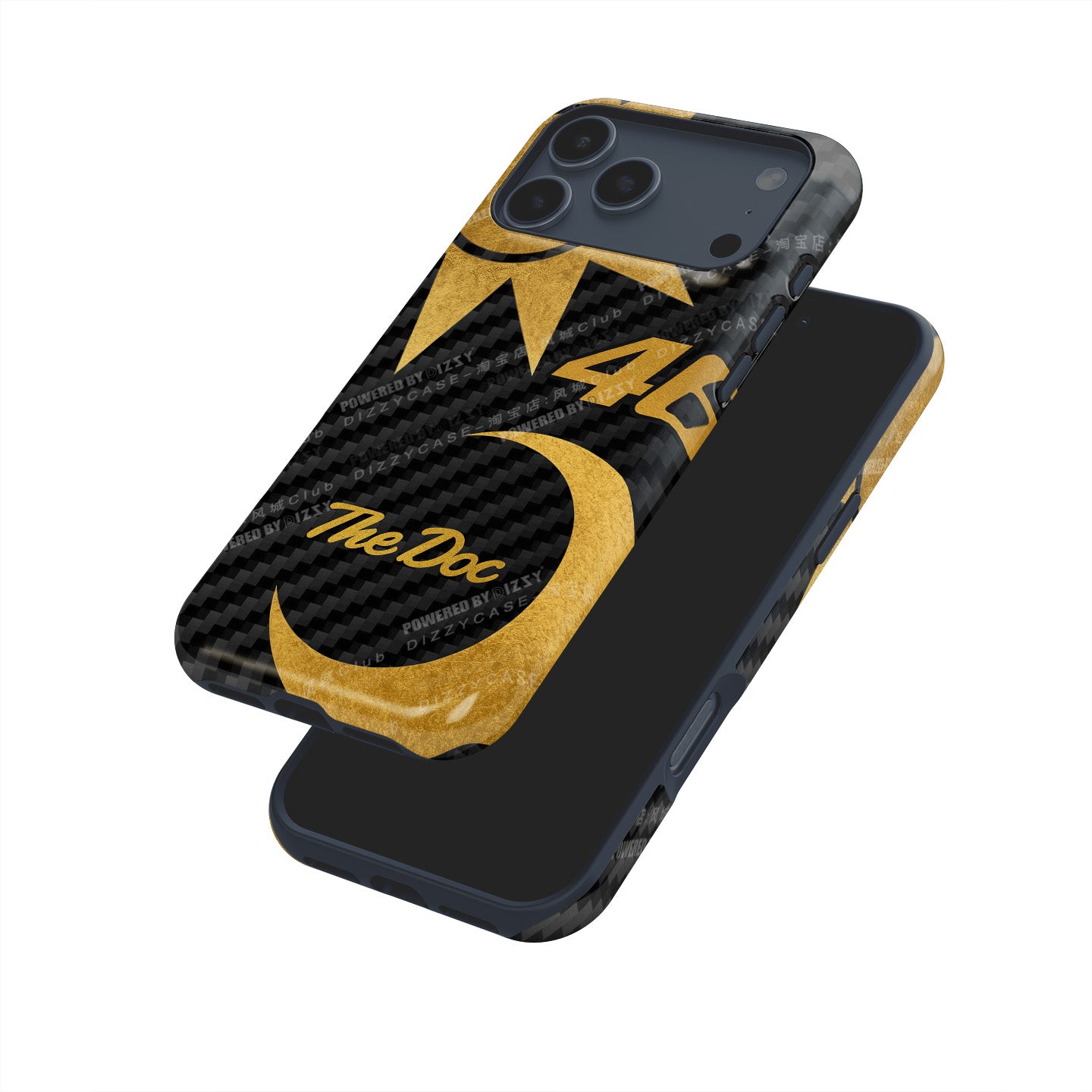 Valentino Rossi VR46 Anniversario Gold Carbon iPhone Case – The