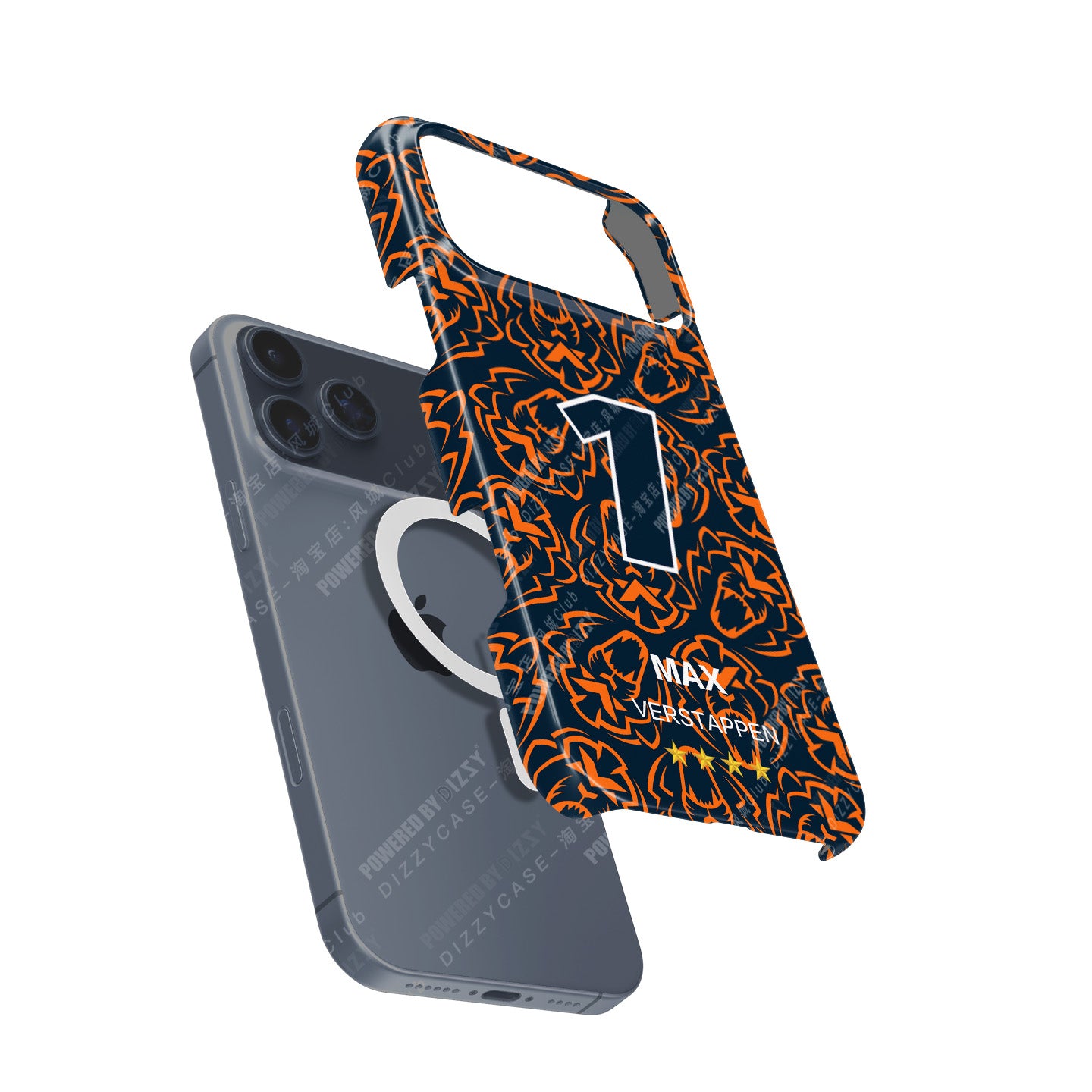 Max Verstappen 2025 F1 Champion Phone Case – Orange Lion Edition