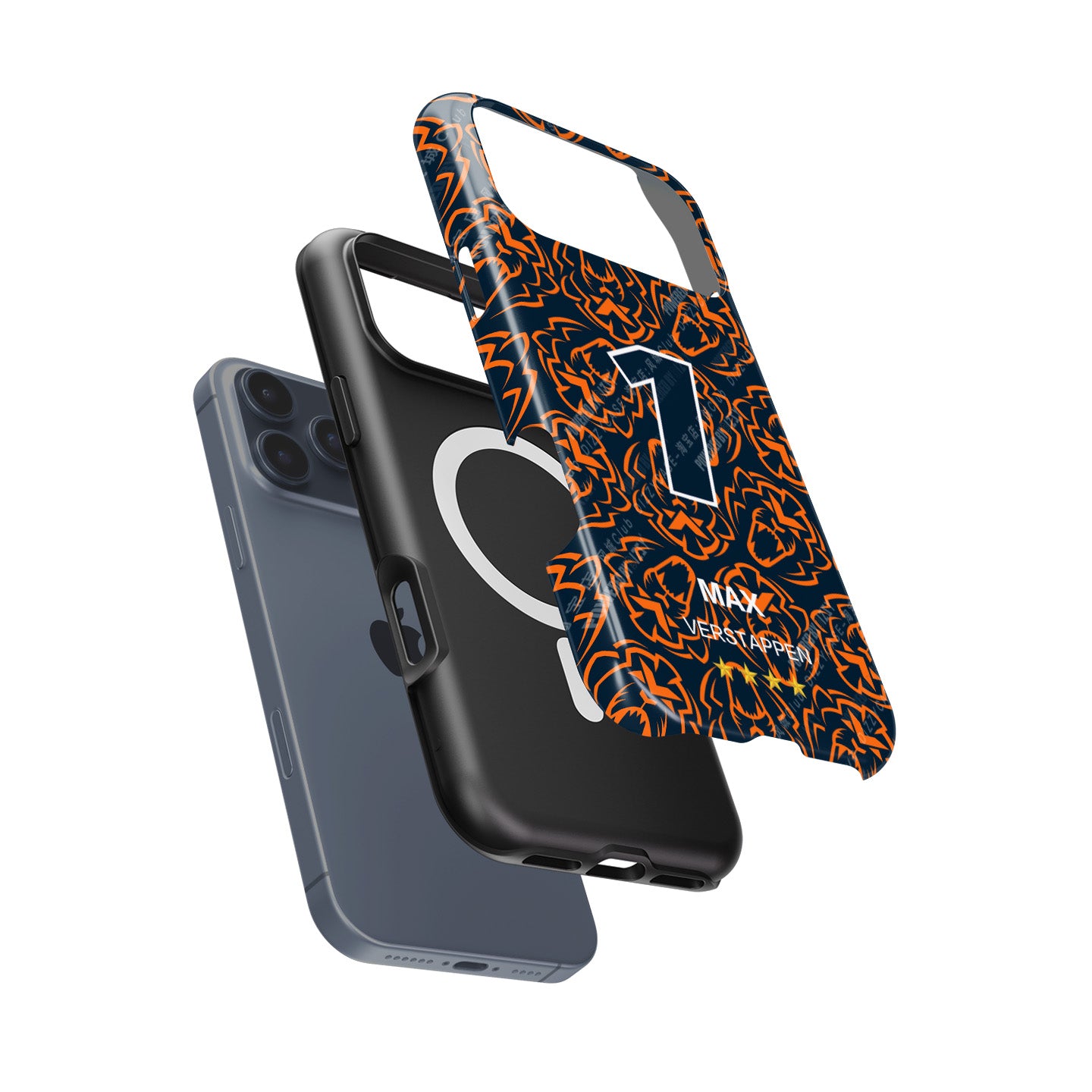 Max Verstappen 2025 F1 Champion Phone Case – Orange Lion Edition